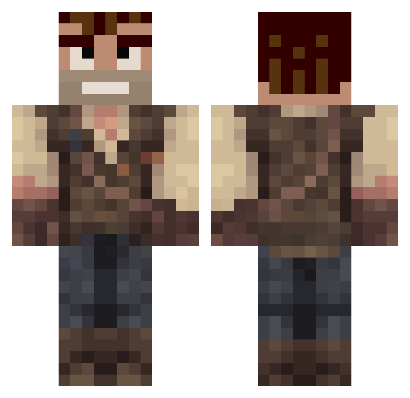 ELeMEnTZz6 Minecraft skin, front and back view