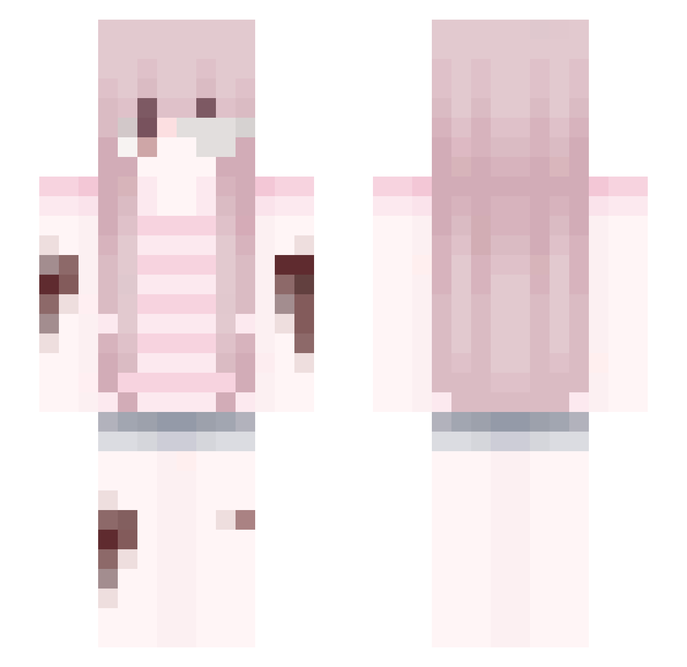 Lilli070714 Minecraft skin, front and back view