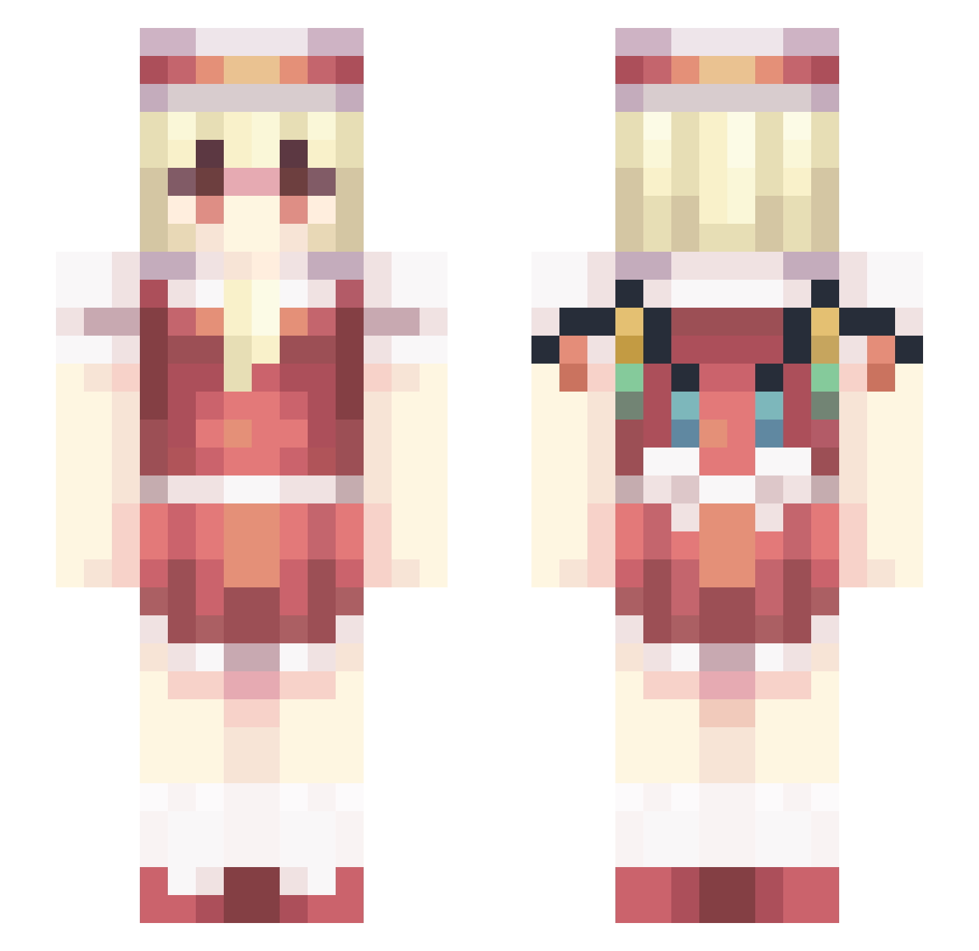 corby06 Minecraft skin, front and back view