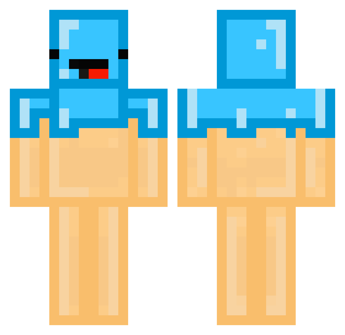 MaximusPonticus Minecraft skin, front and back view