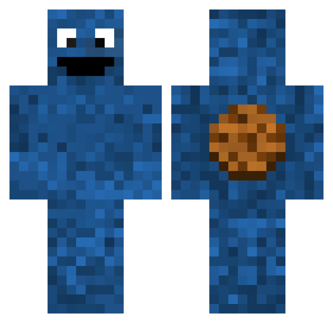 OinCheedr Minecraft skin, front and back view