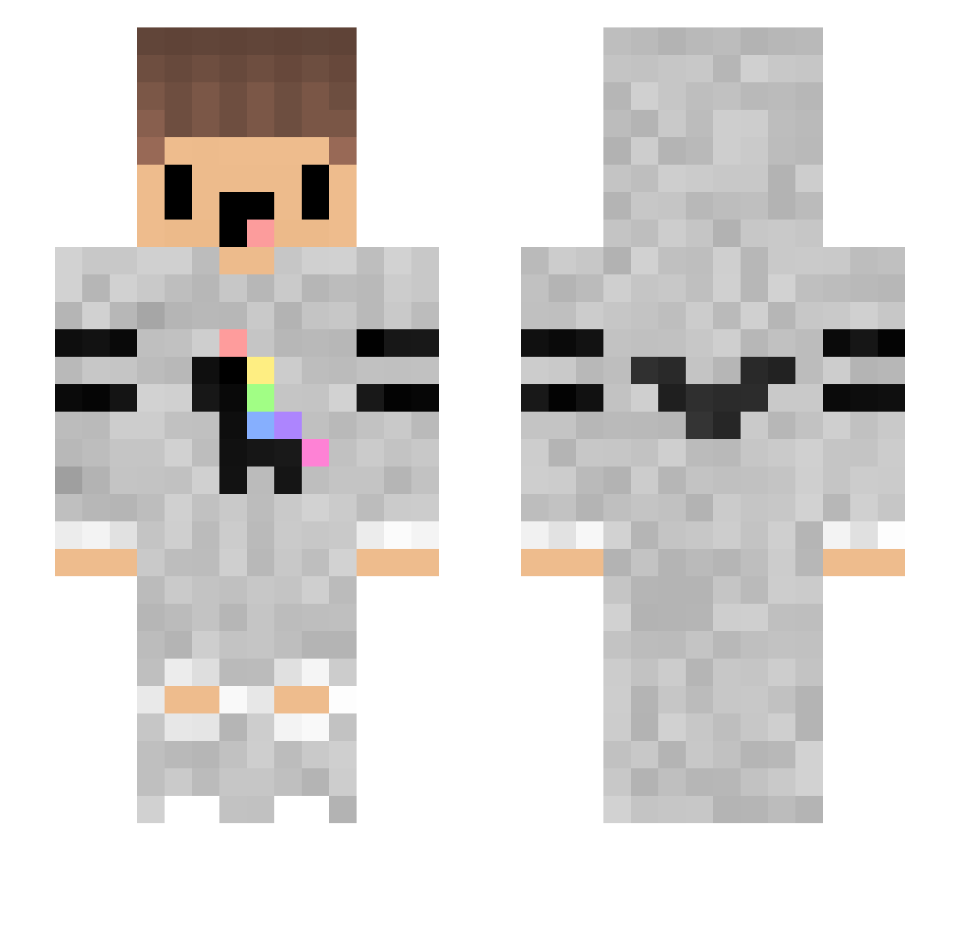 wimek Minecraft skin, front and back view