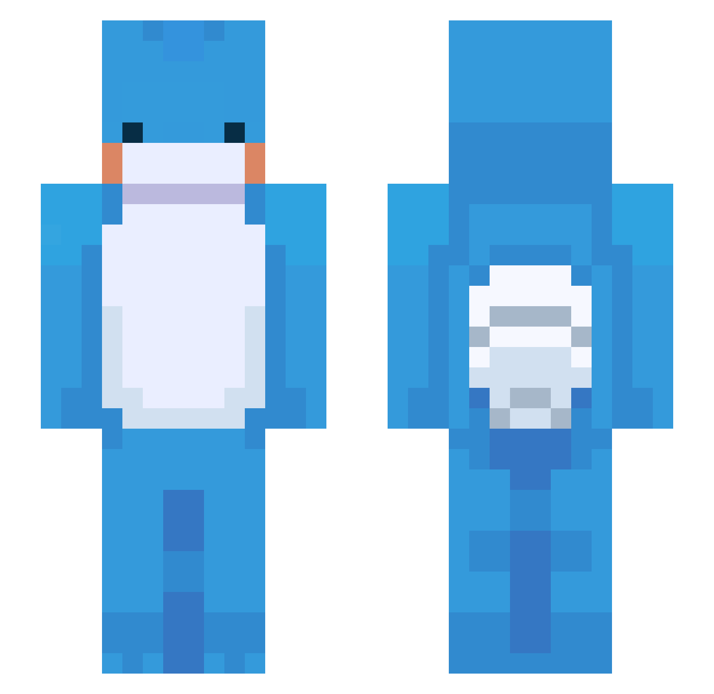 maluhry Minecraft skin, front and back view
