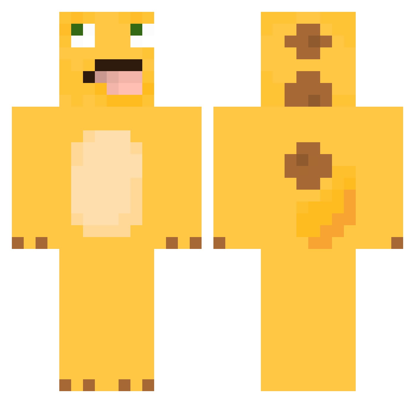 Zorozorozoro Minecraft skin, front and back view
