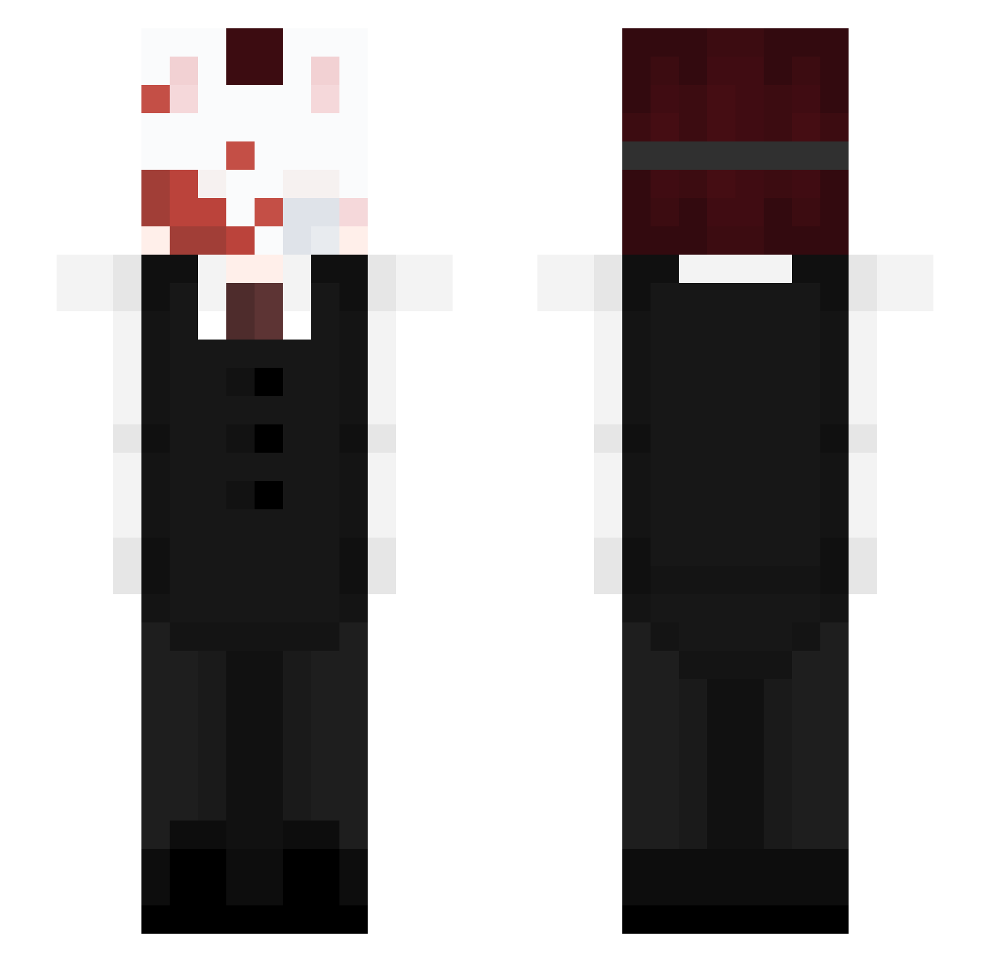 deadricky Minecraft skin, front and back view