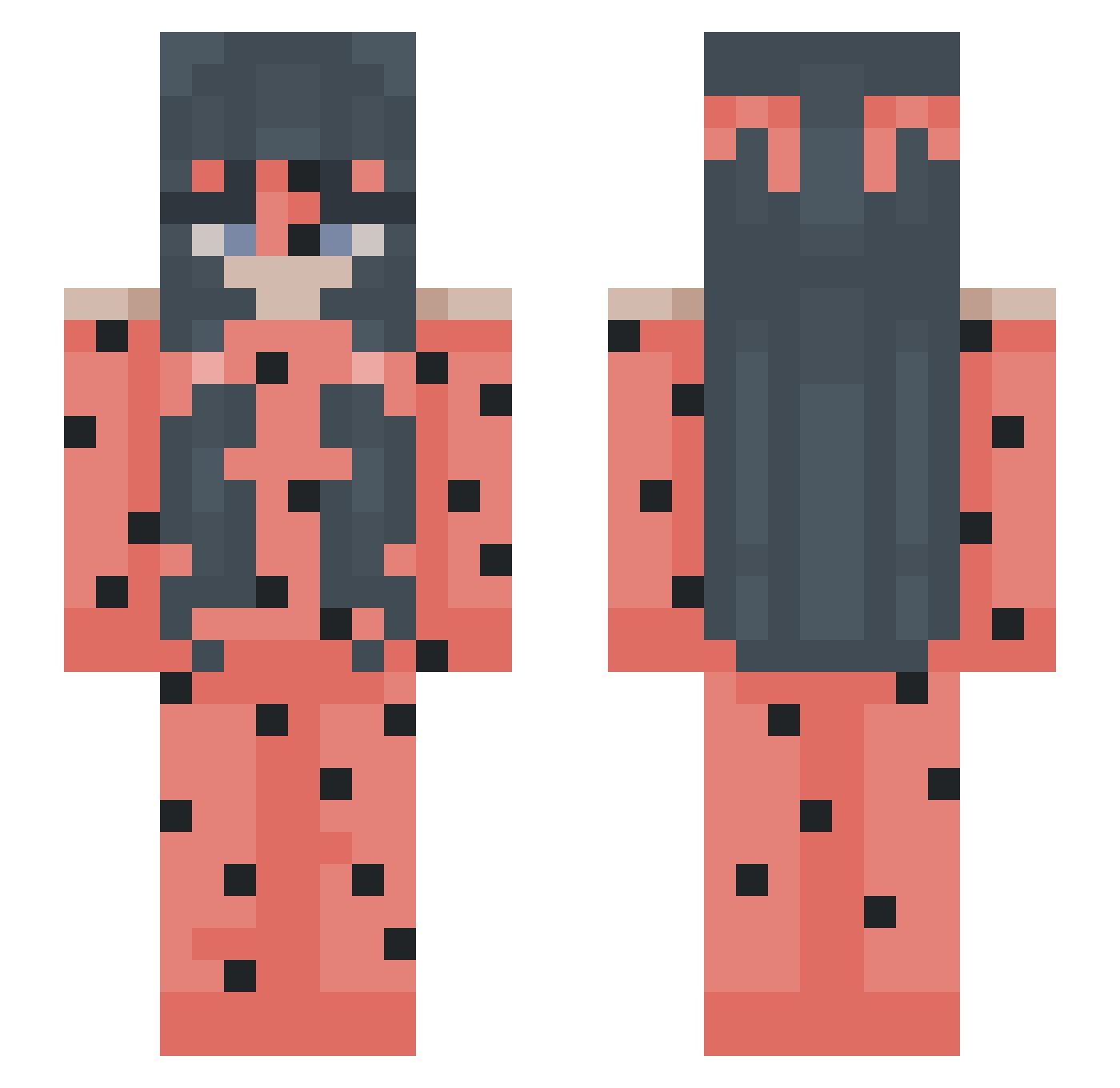 beagledoof Minecraft skin, front and back view