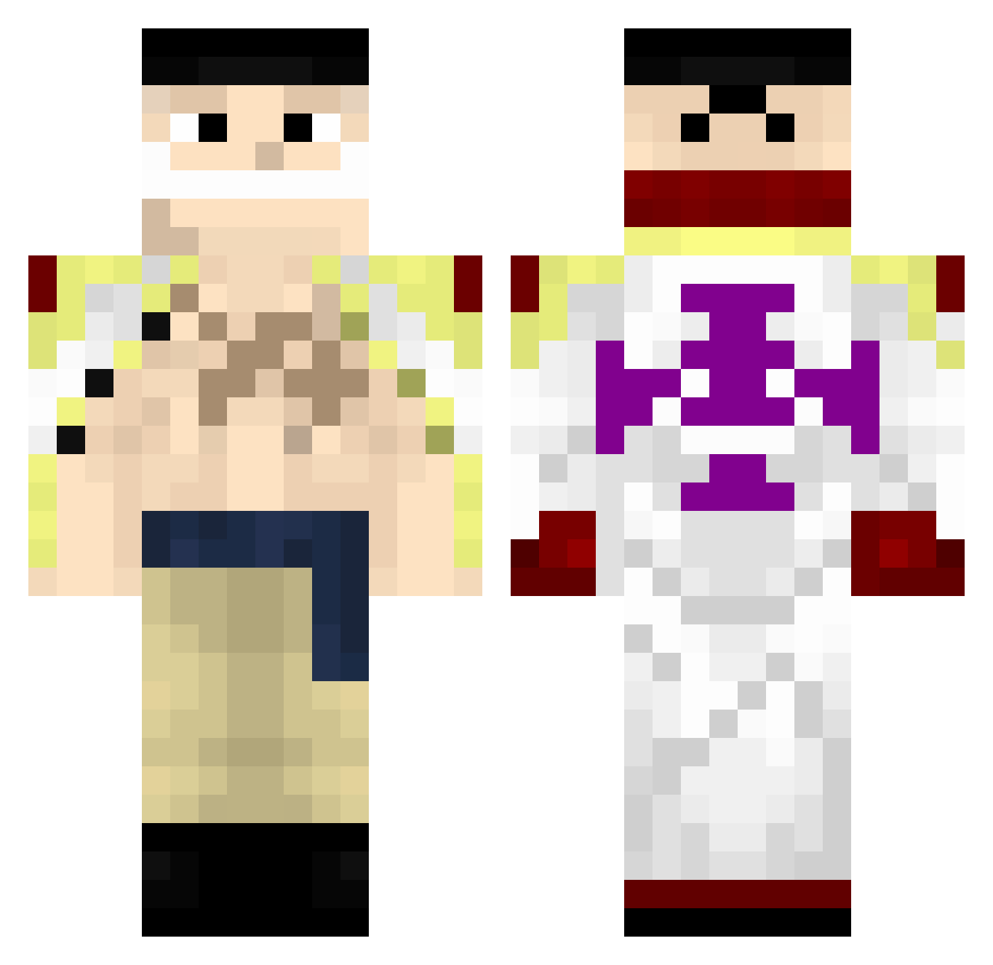Snowkzy Minecraft skin, front and back view