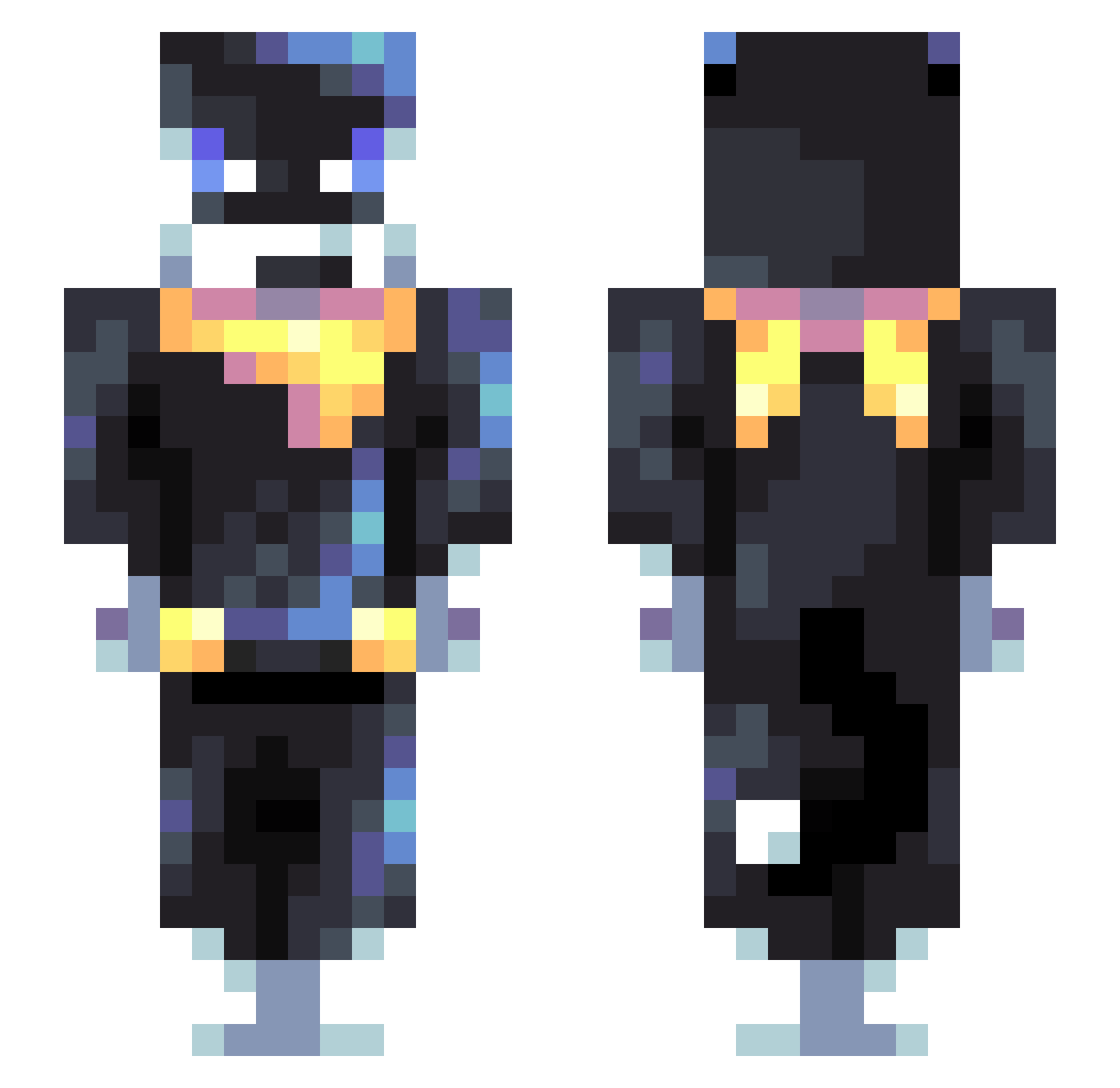 Woomy_ Minecraft skin, front and back view