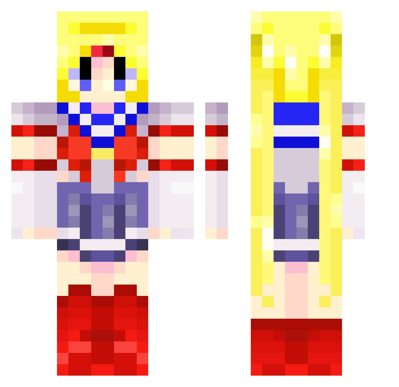 Shays_Mann Minecraft skin, front and back view