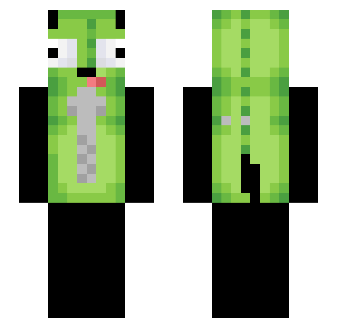 SoloSlater Minecraft skin, front and back view
