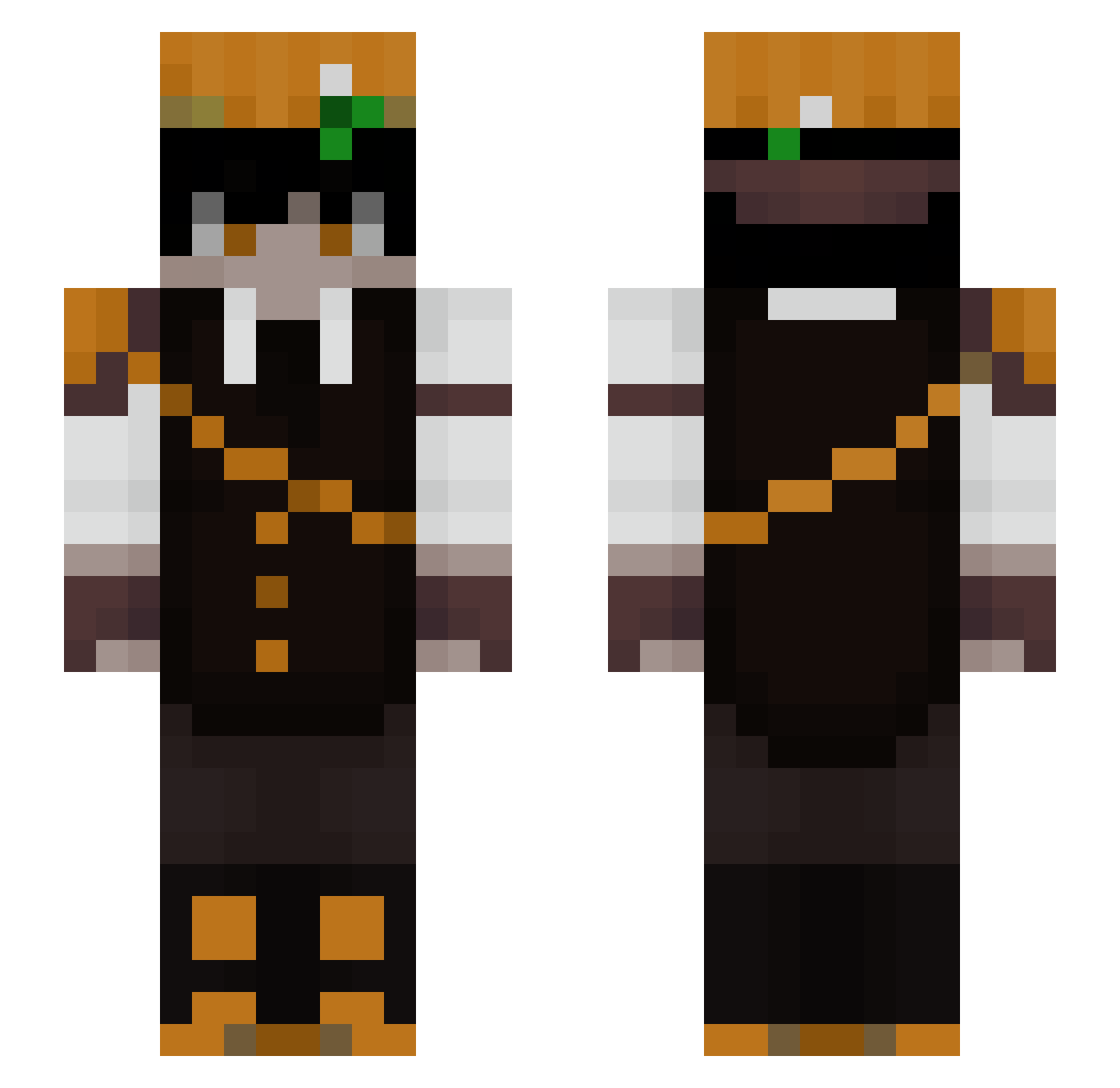 Lejnek Minecraft skin, front and back view