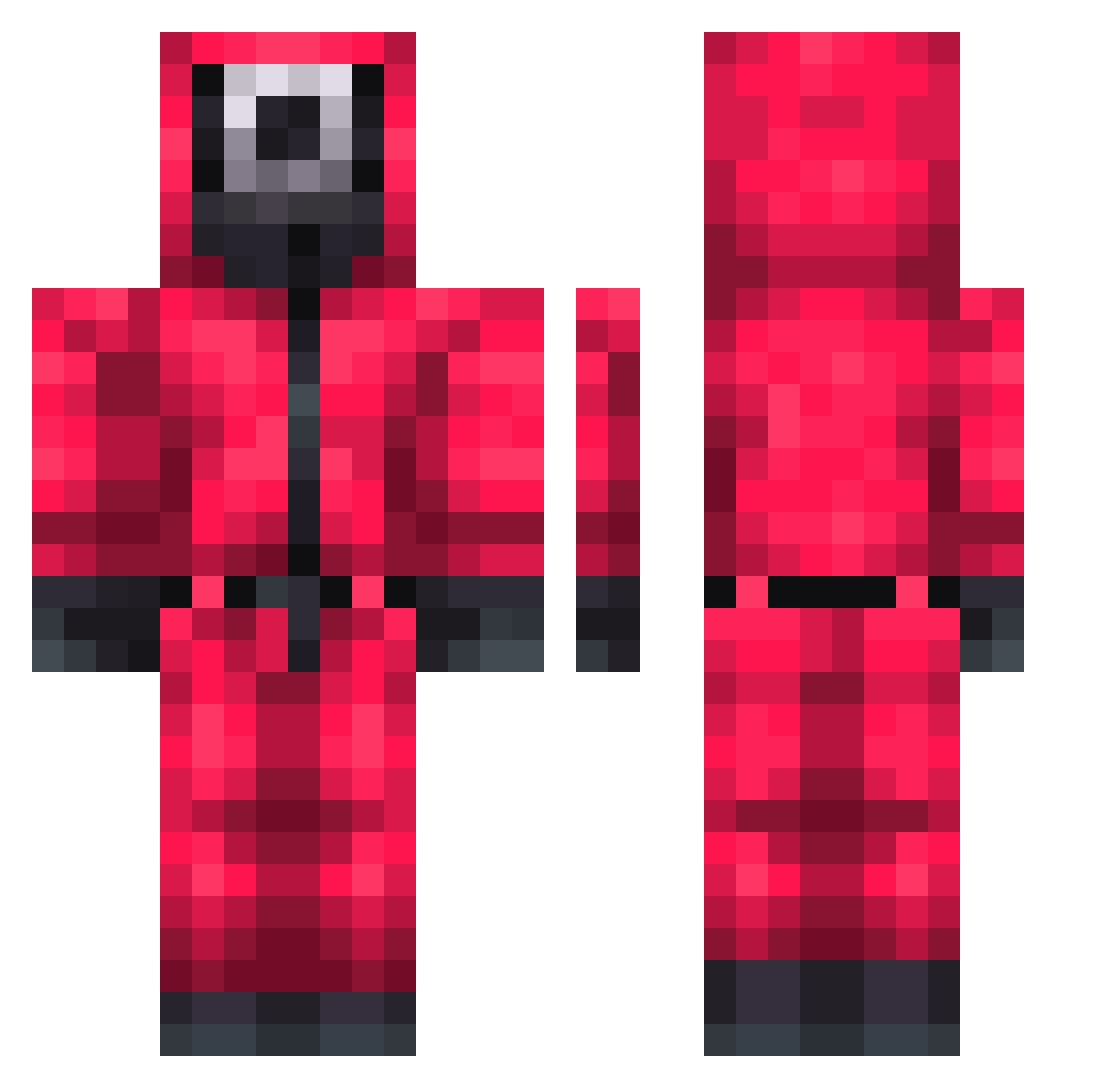 Lokuim Minecraft skin, front and back view