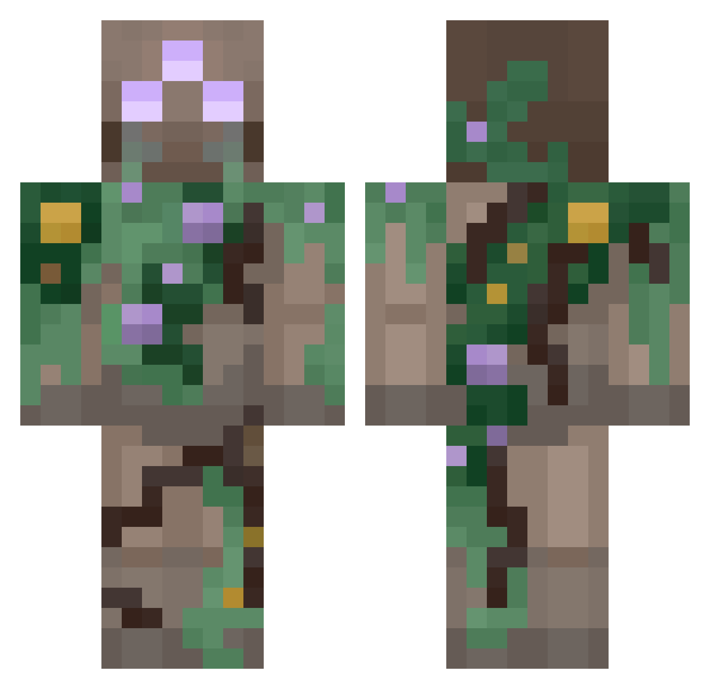 QuailQuazi Minecraft skin, front and back view