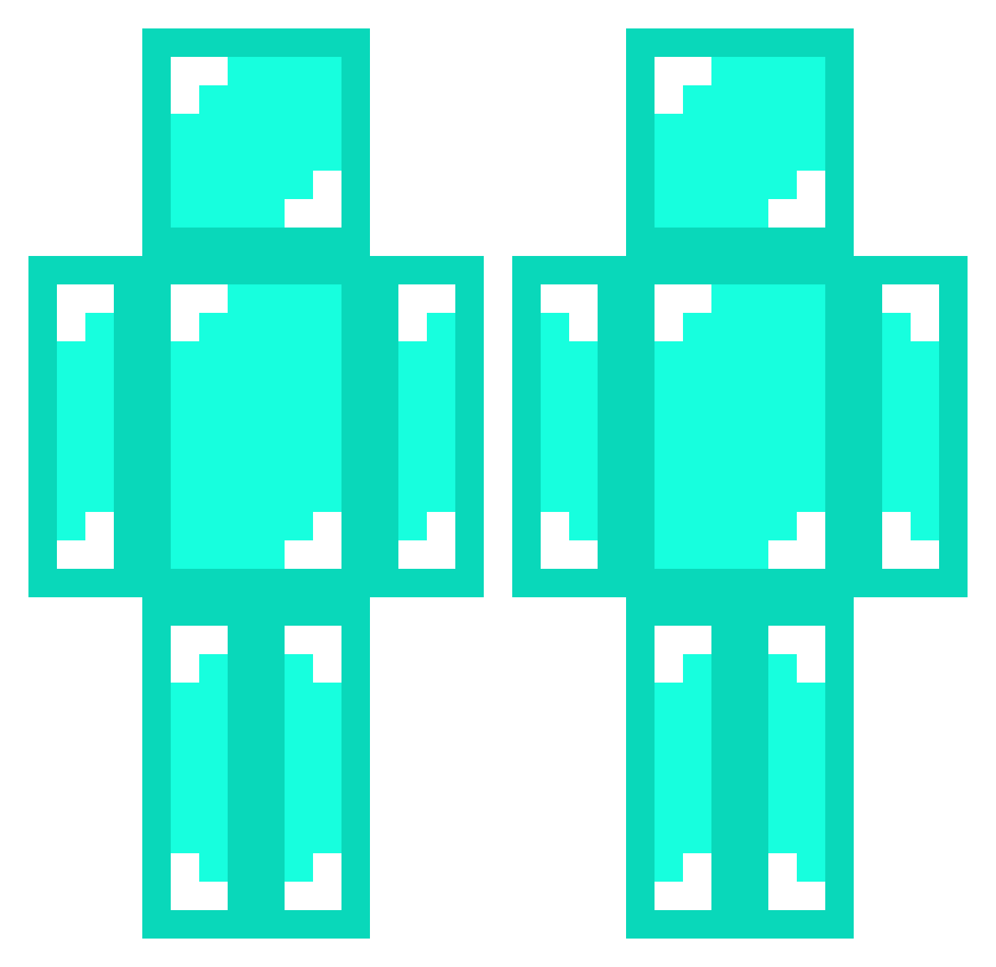 CHRIS1809B Minecraft skin, front and back view