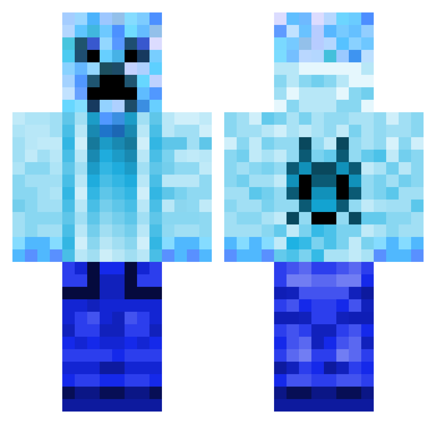 Salty_Boiiii Minecraft skin, front and back view
