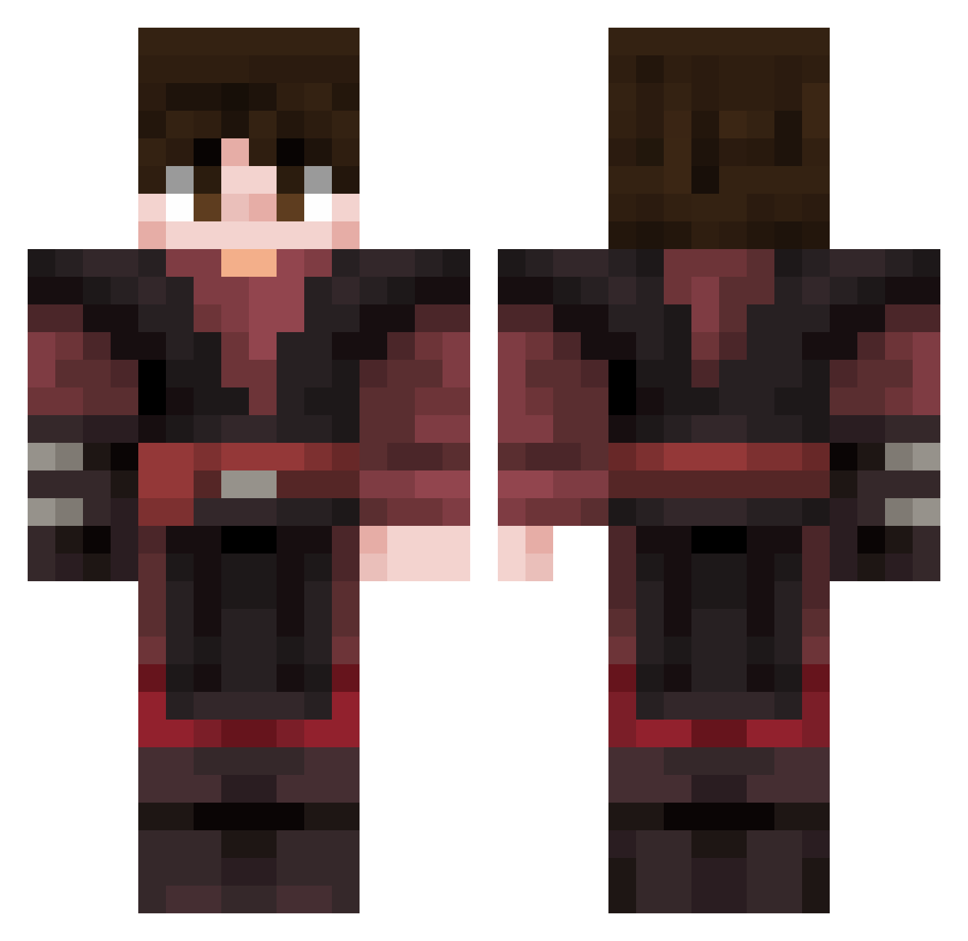 N3T0ZKx Minecraft skin, front and back view
