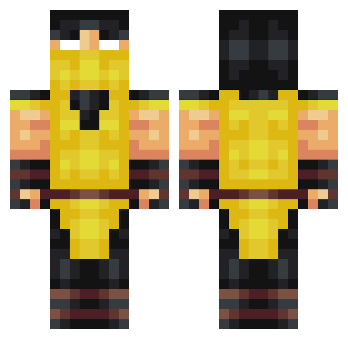 Coria Minecraft skin, front and back view