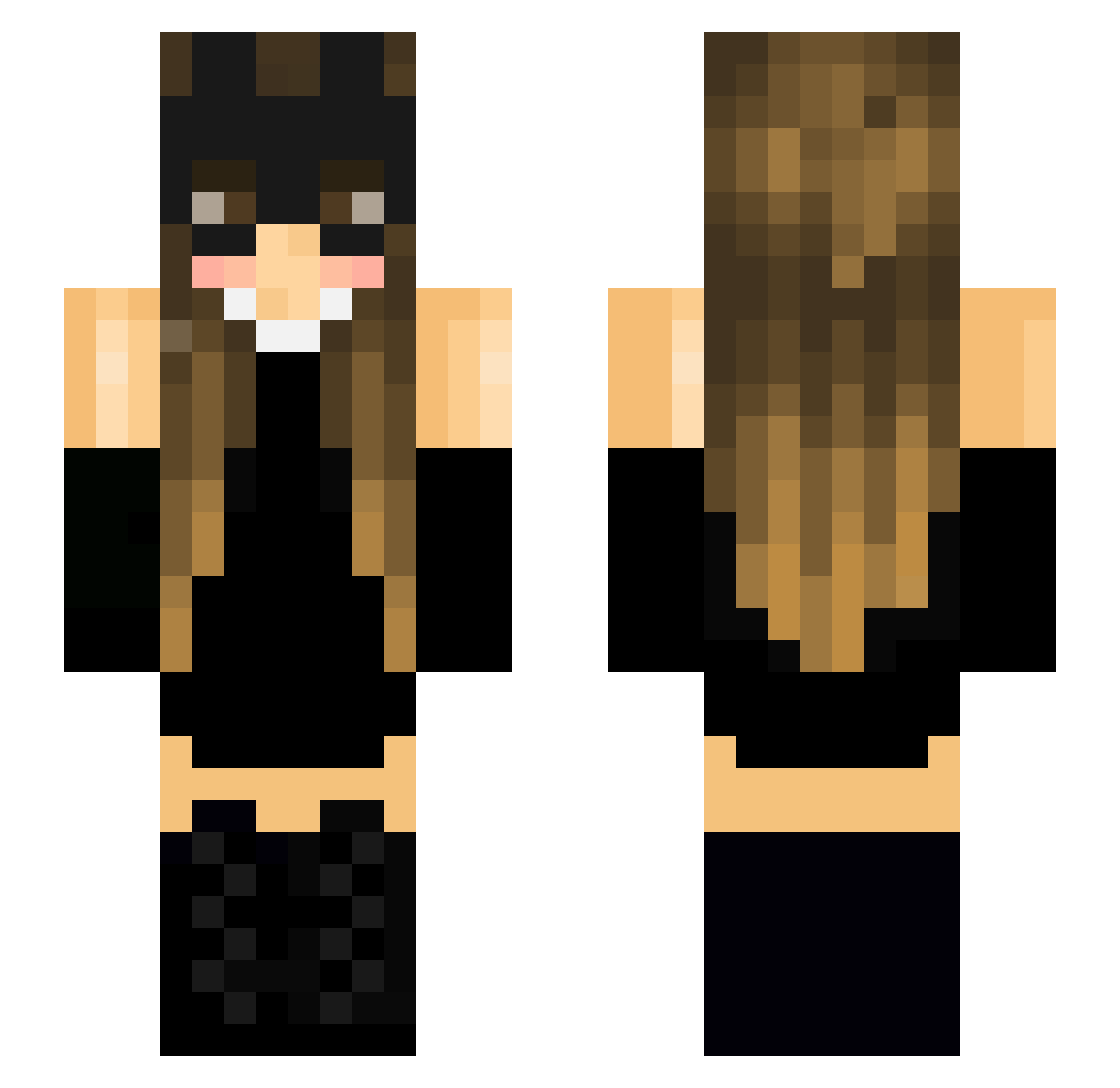 1loveandrew Minecraft skin, front and back view