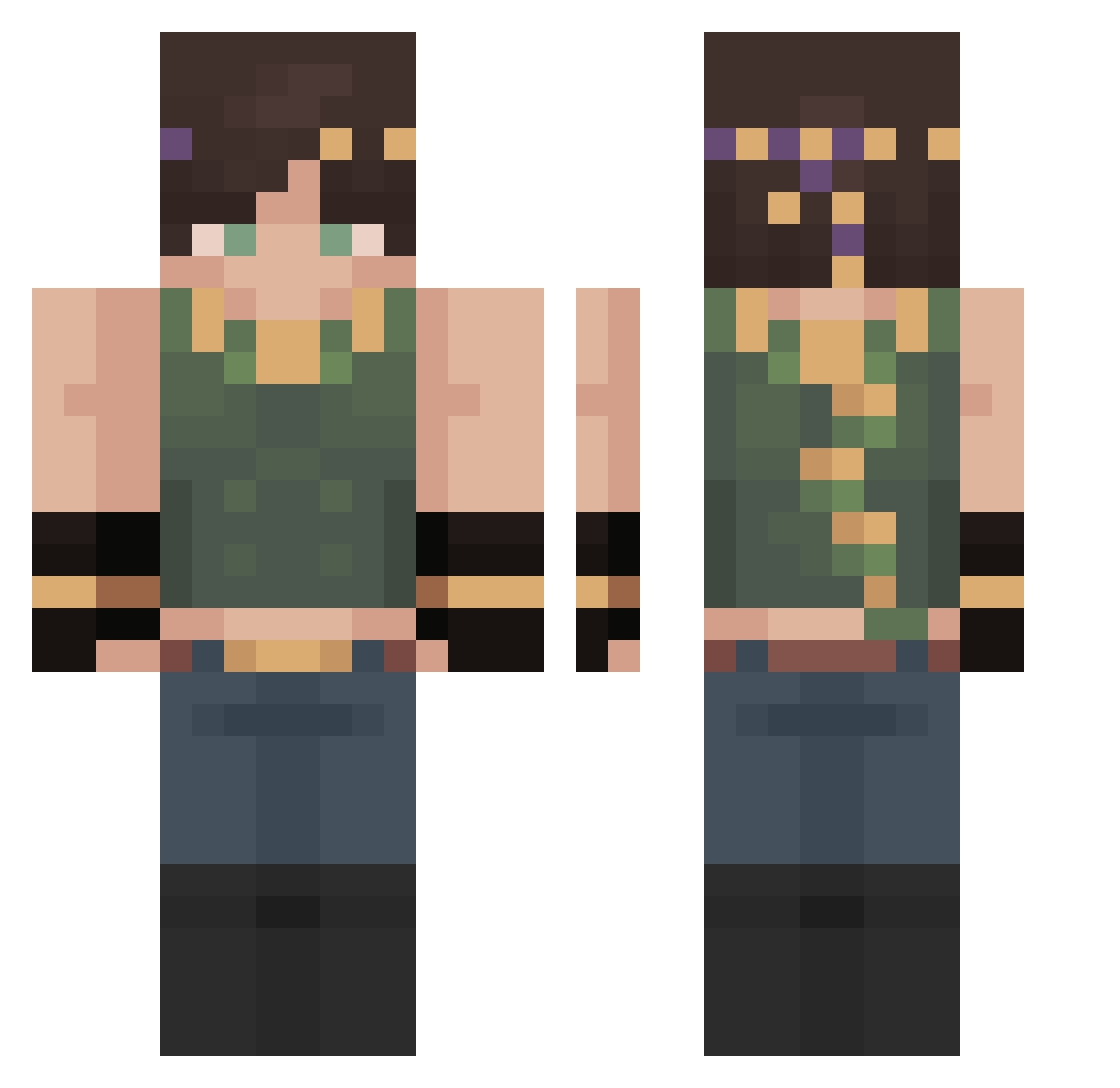 LeDilofou460 Minecraft skin, front and back view