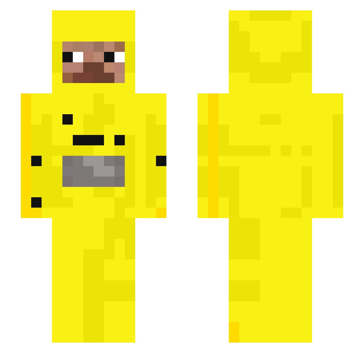 sussyolivier Minecraft skin, front and back view
