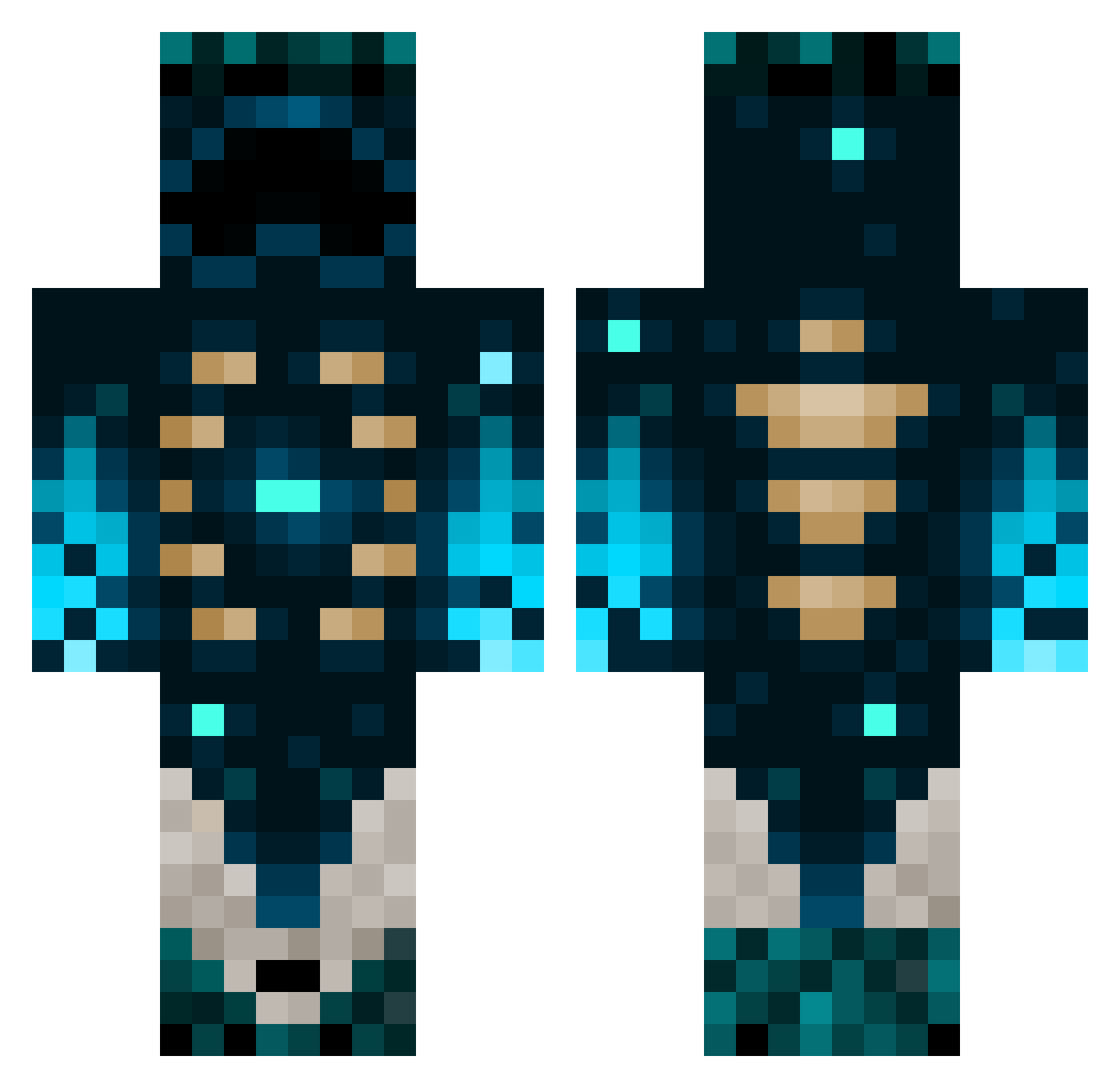 Tremolo58 Minecraft skin, front and back view