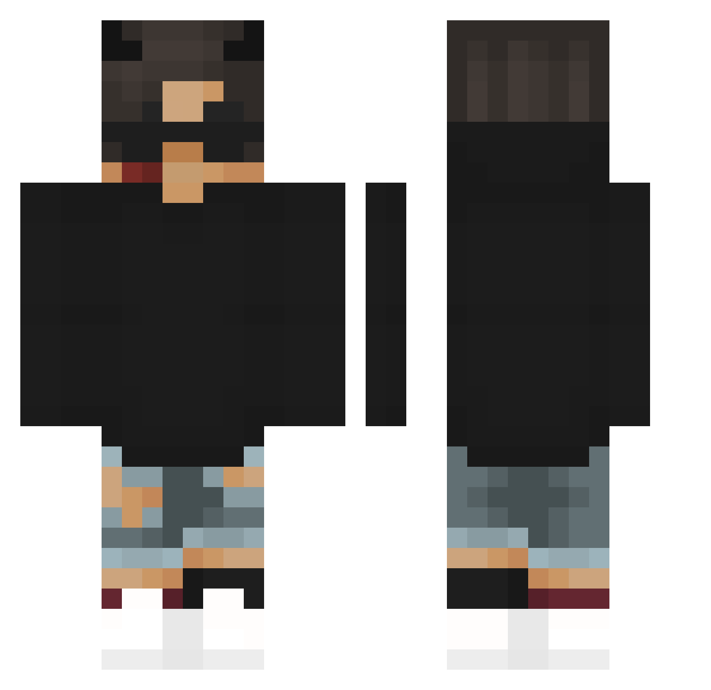 ragequittttt___ Minecraft skin, front and back view