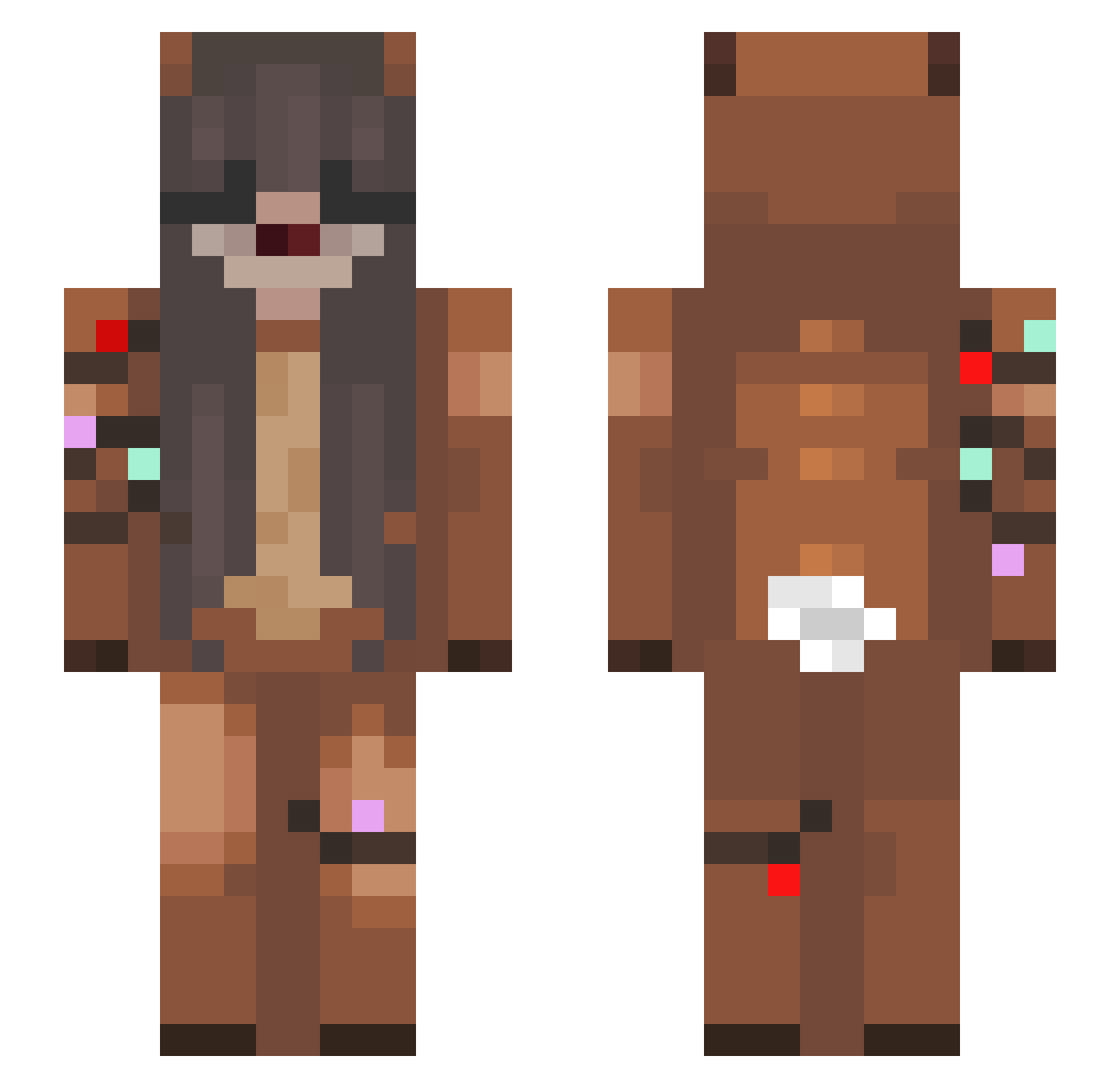 SperaGame Minecraft skin, front and back view