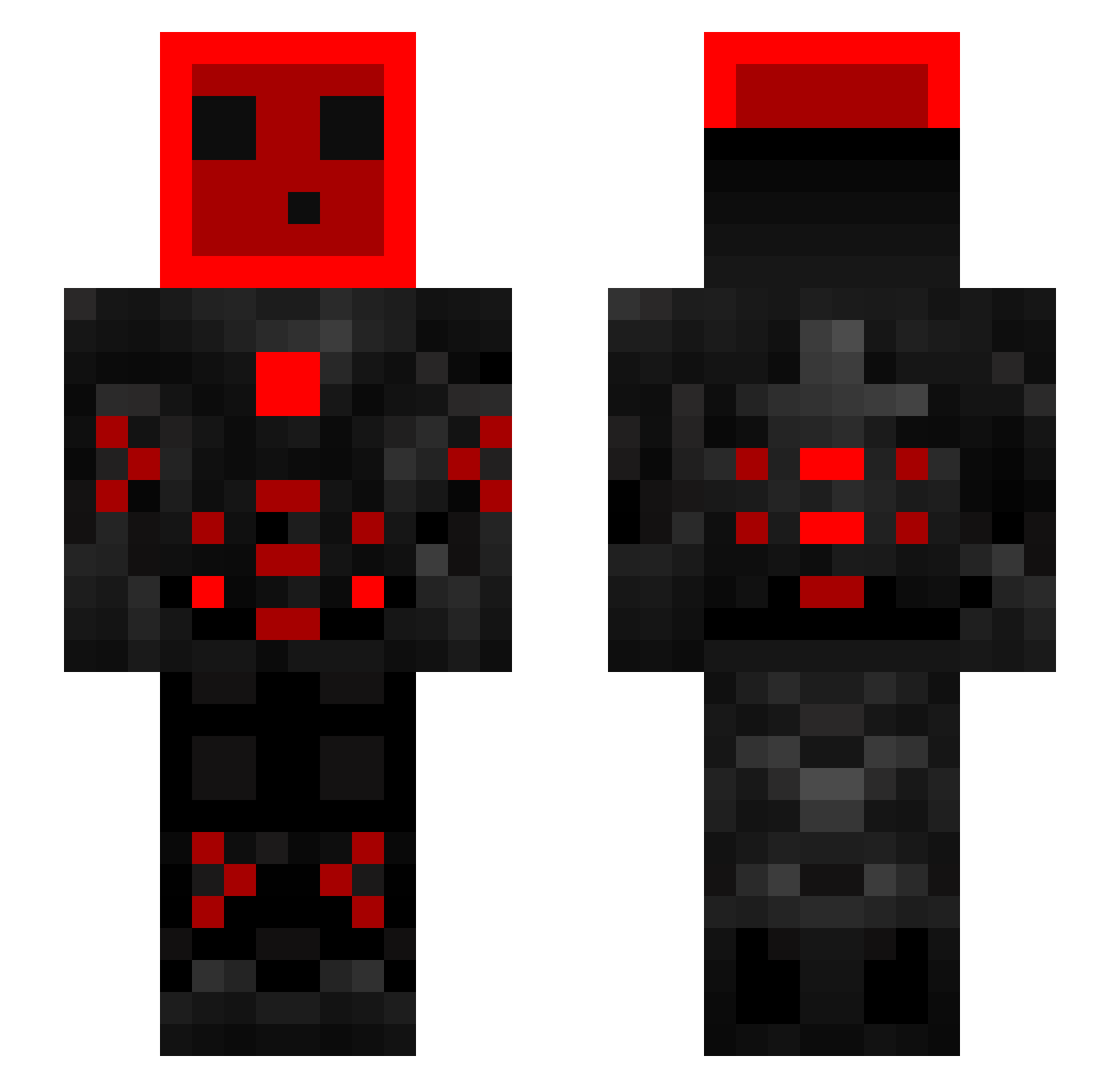 pau7ster Minecraft skin, front and back view