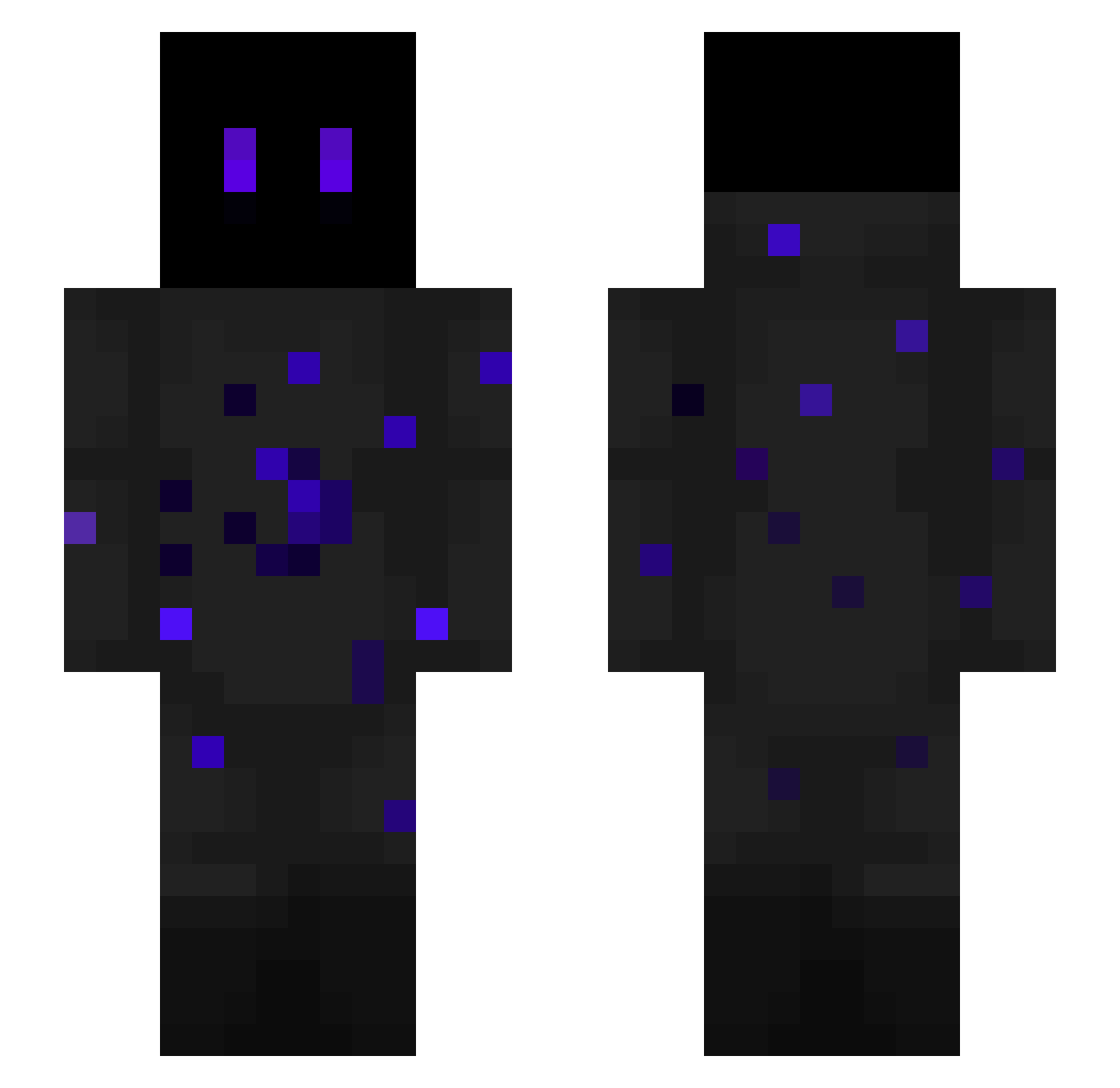 SeriousGaming18 Minecraft skin, front and back view