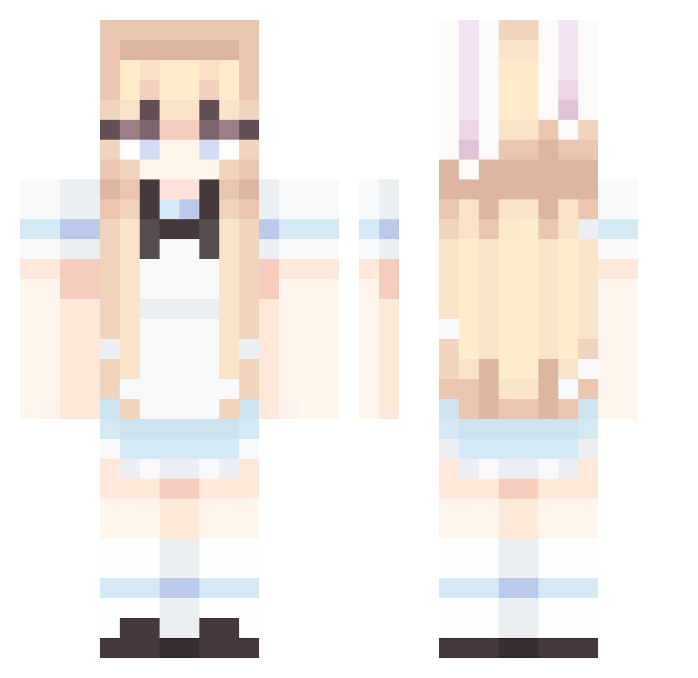 yut0804 Minecraft skin, front and back view