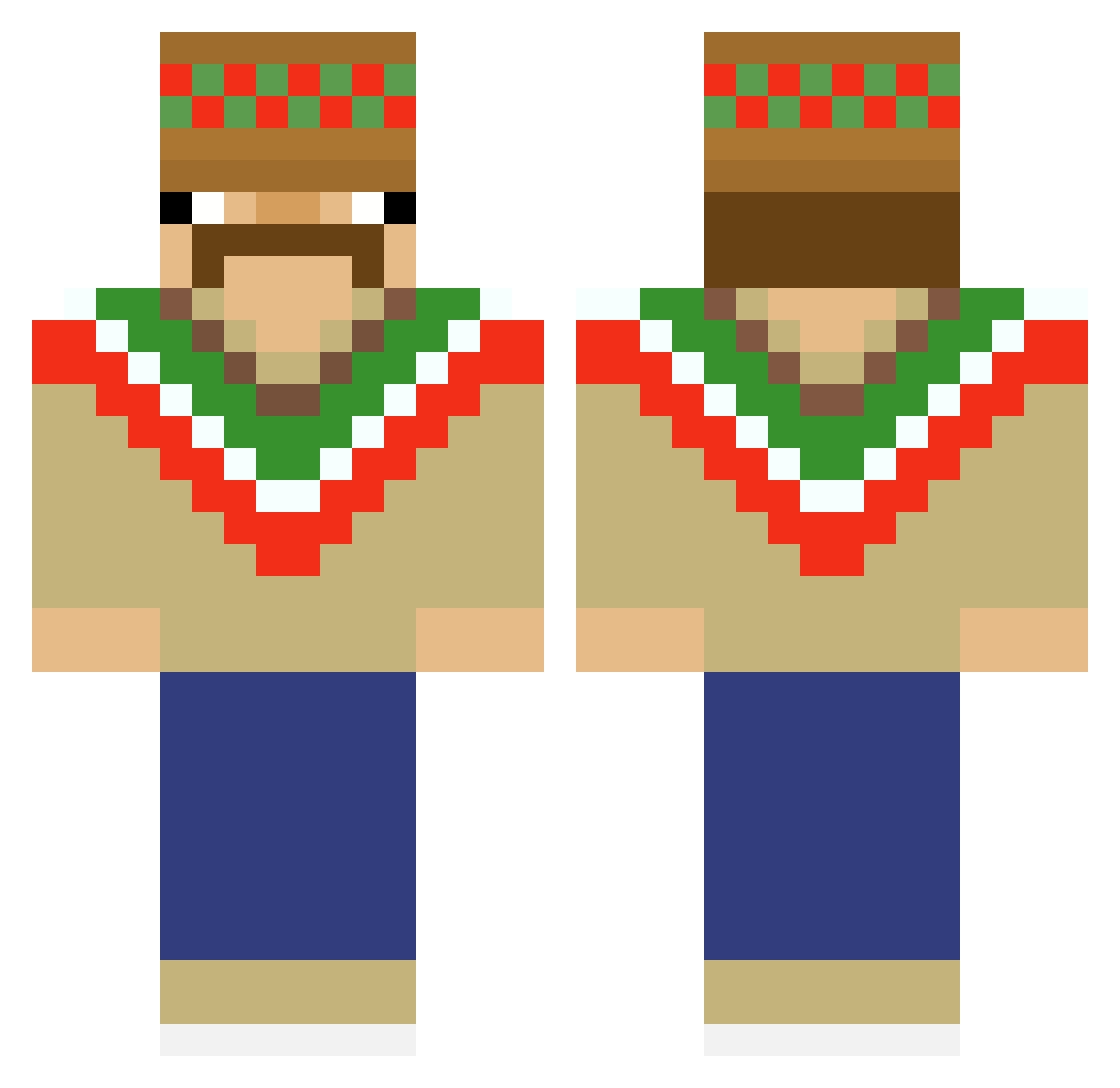 xStrengthIV Minecraft skin, front and back view