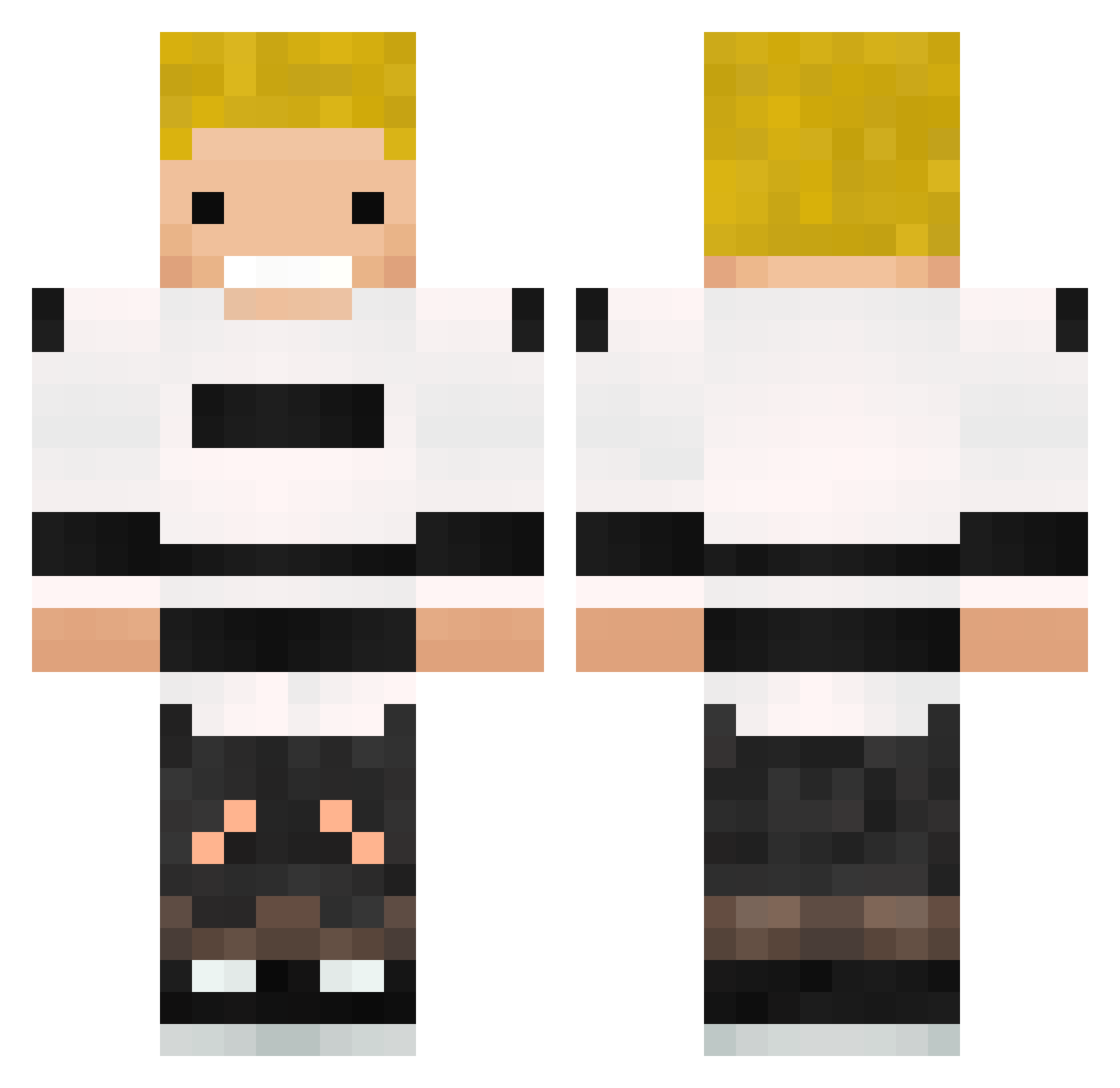 Liu4102 Minecraft skin, front and back view