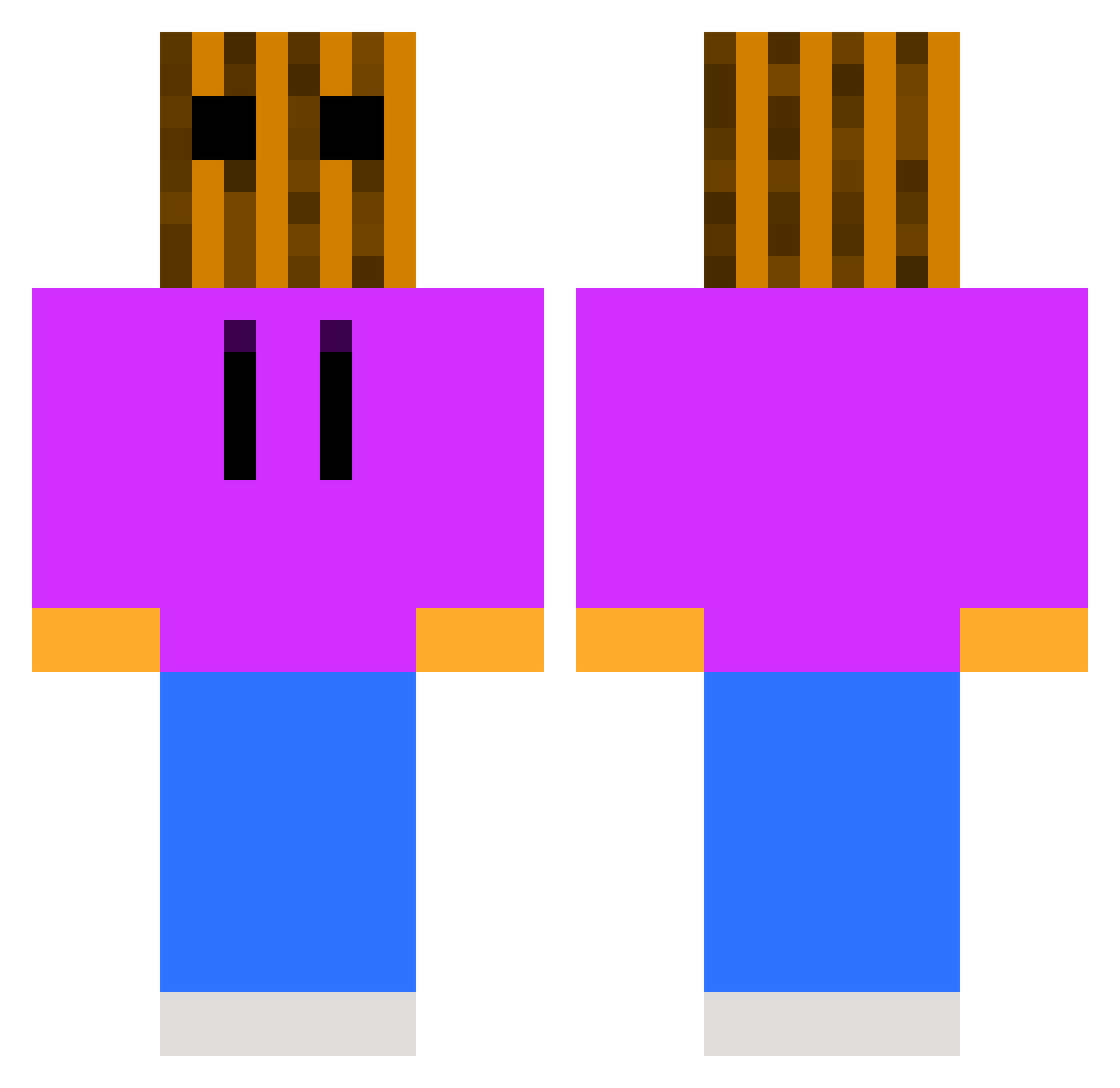 Vincent_sonicX12 Minecraft skin, front and back view