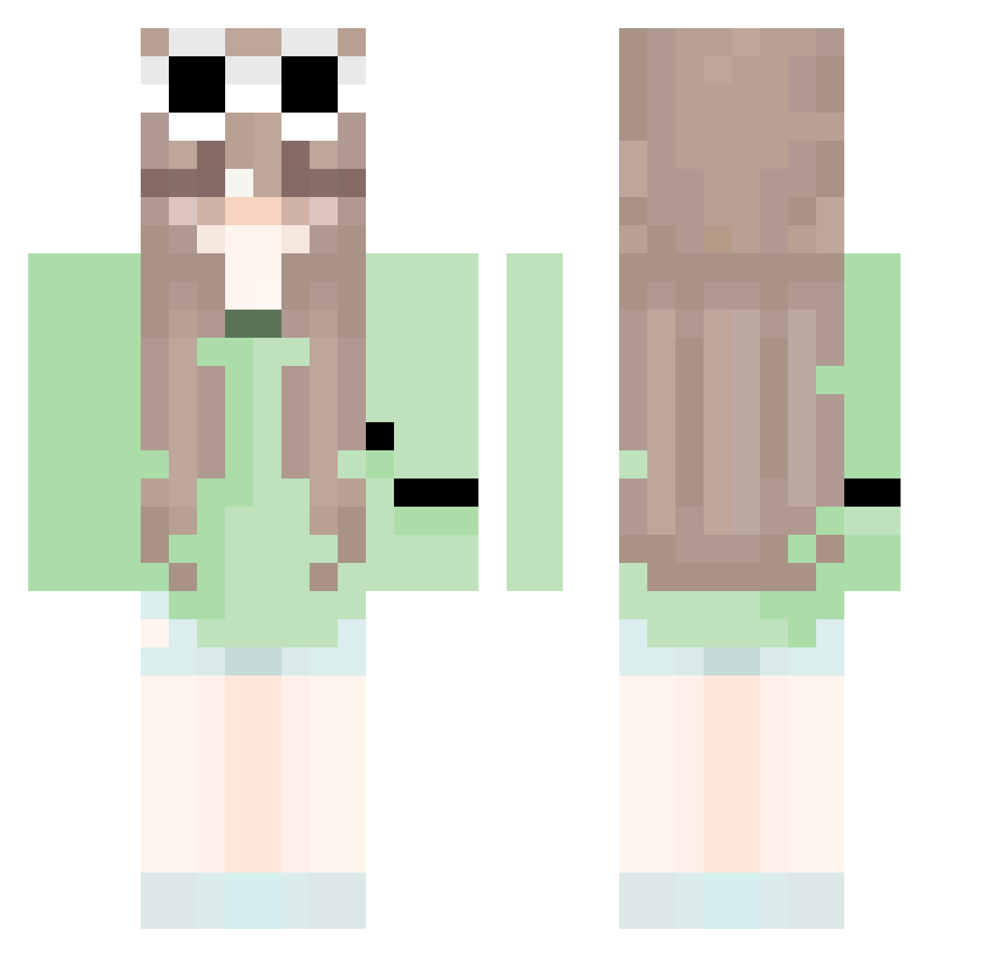 SohanSamuel10 Minecraft skin, front and back view