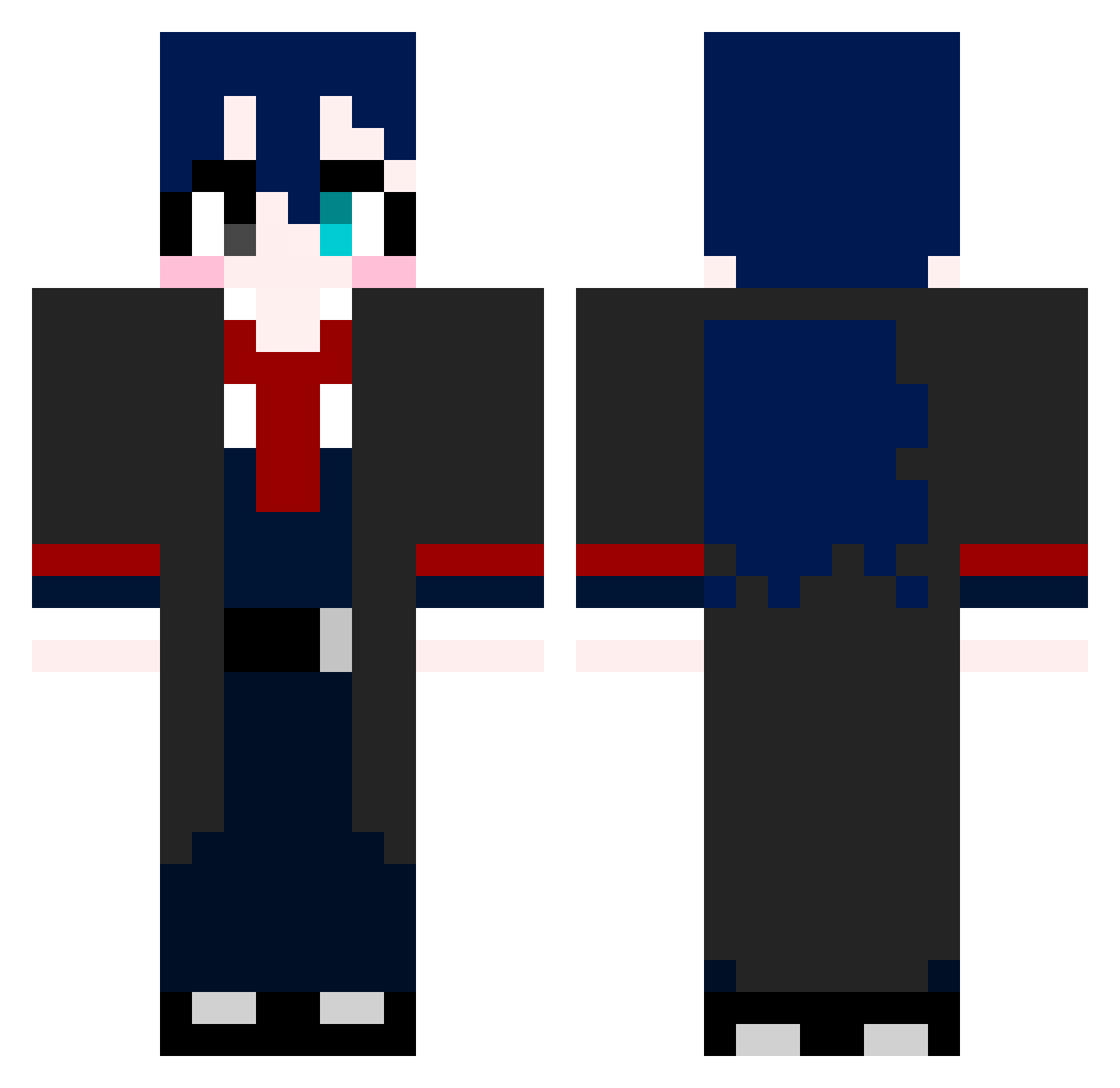 roryshin Minecraft skin, front and back view