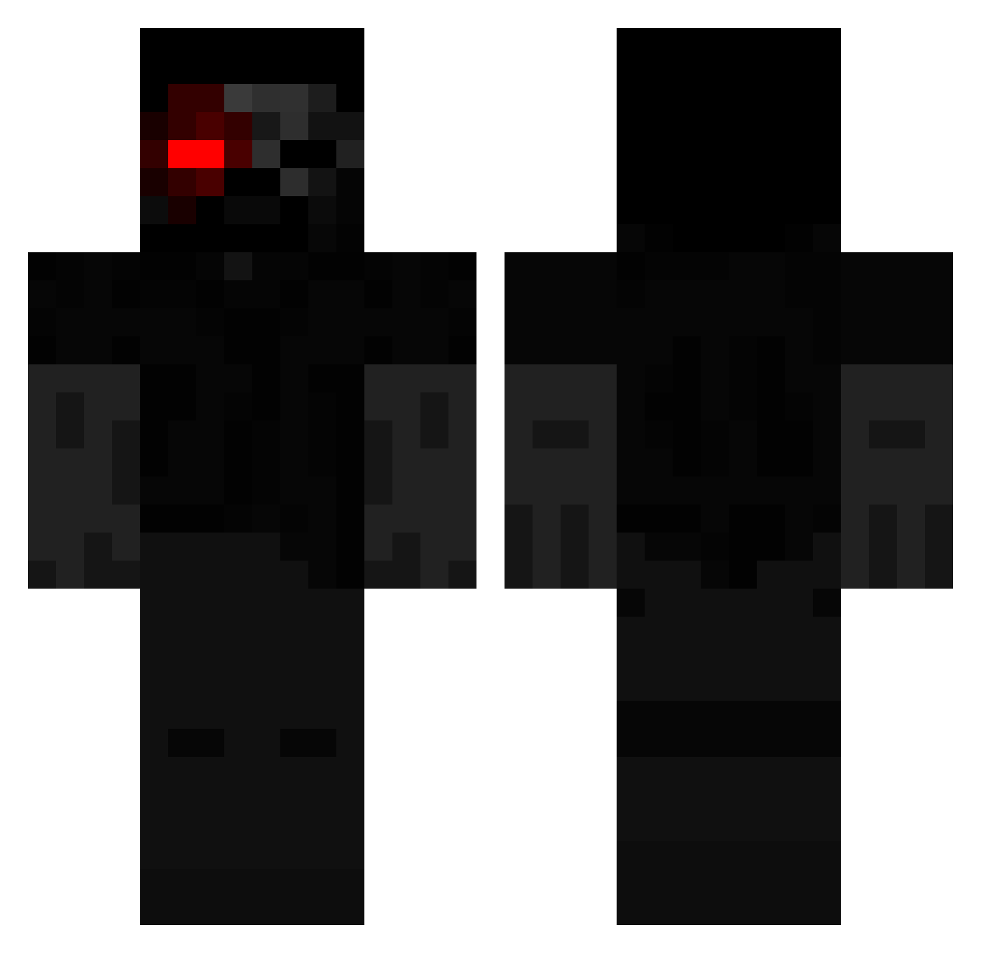 xvxz Minecraft skin, front and back view