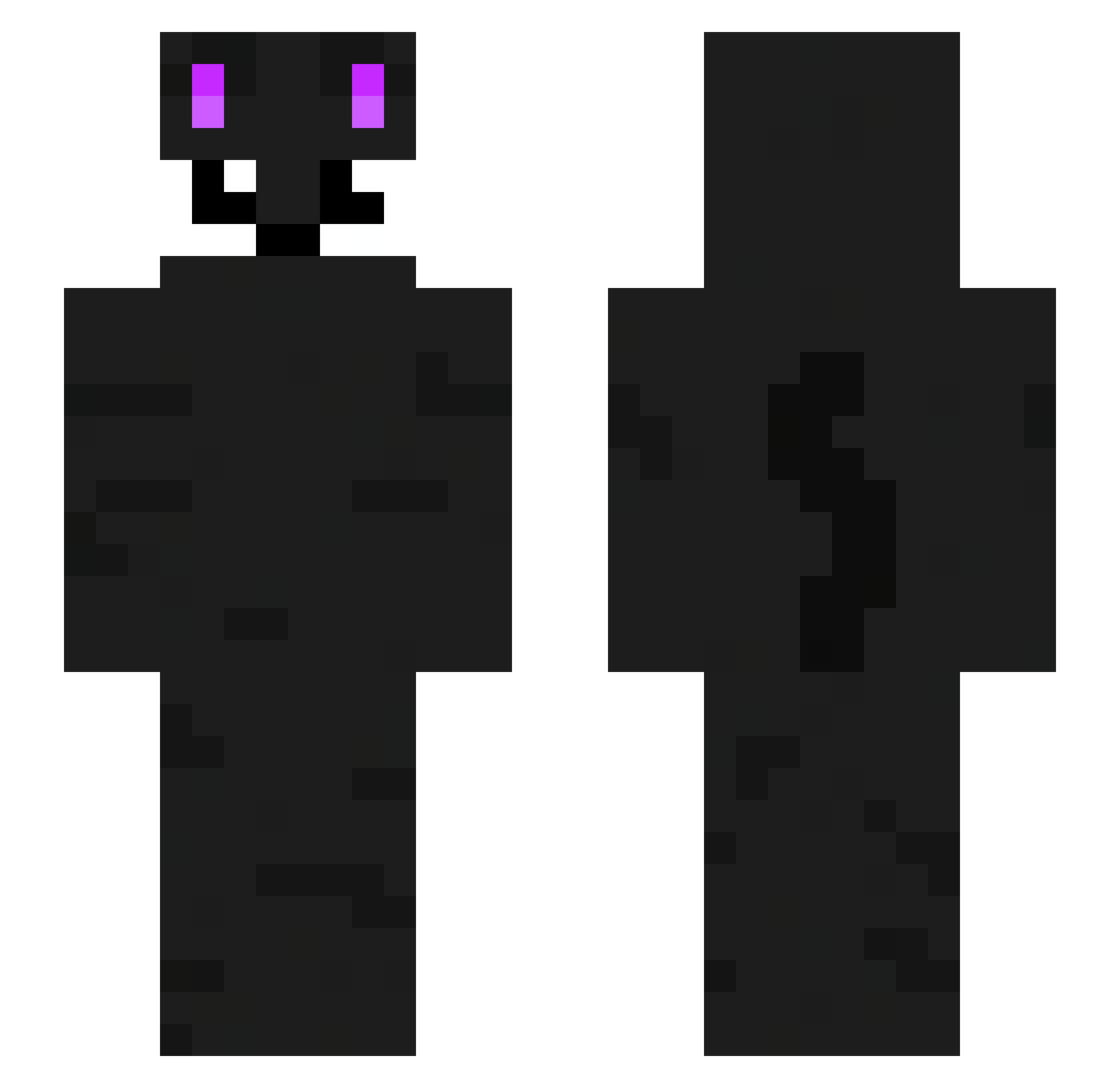 BlackCat2004 Minecraft skin, front and back view
