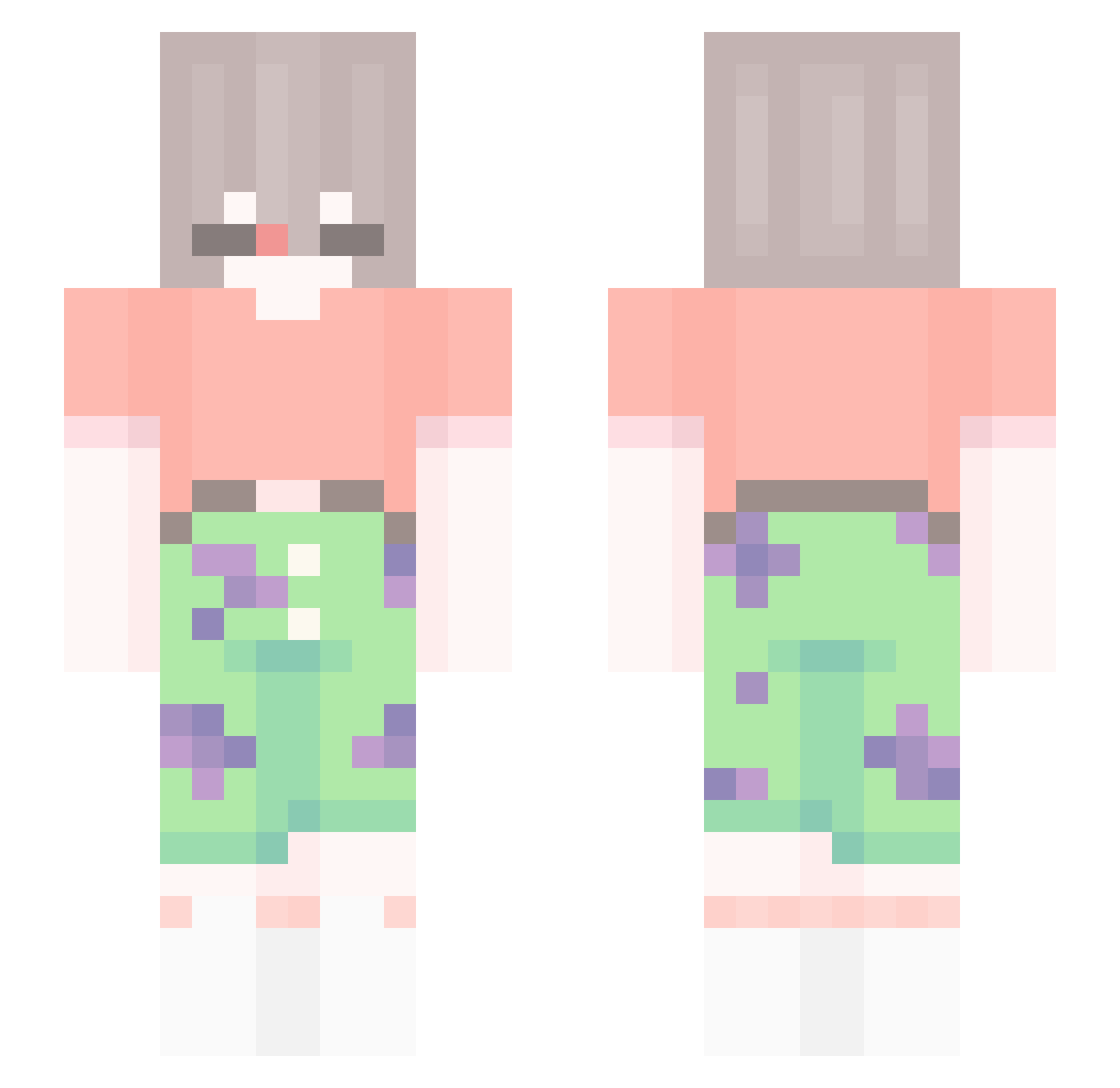 emuchi Minecraft skin, front and back view