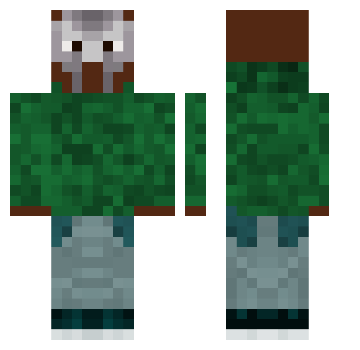MF_yoav Minecraft skin, front and back view
