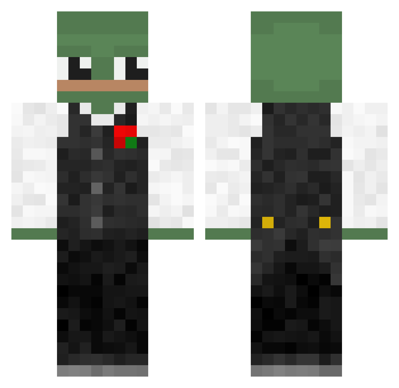 Terminator4216 Minecraft skin, front and back view