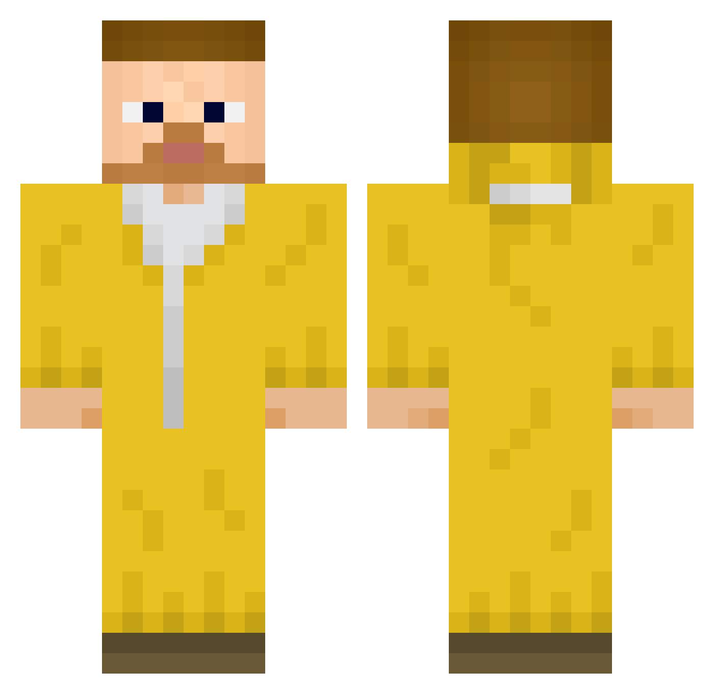 TTVZeddish Minecraft skin, front and back view