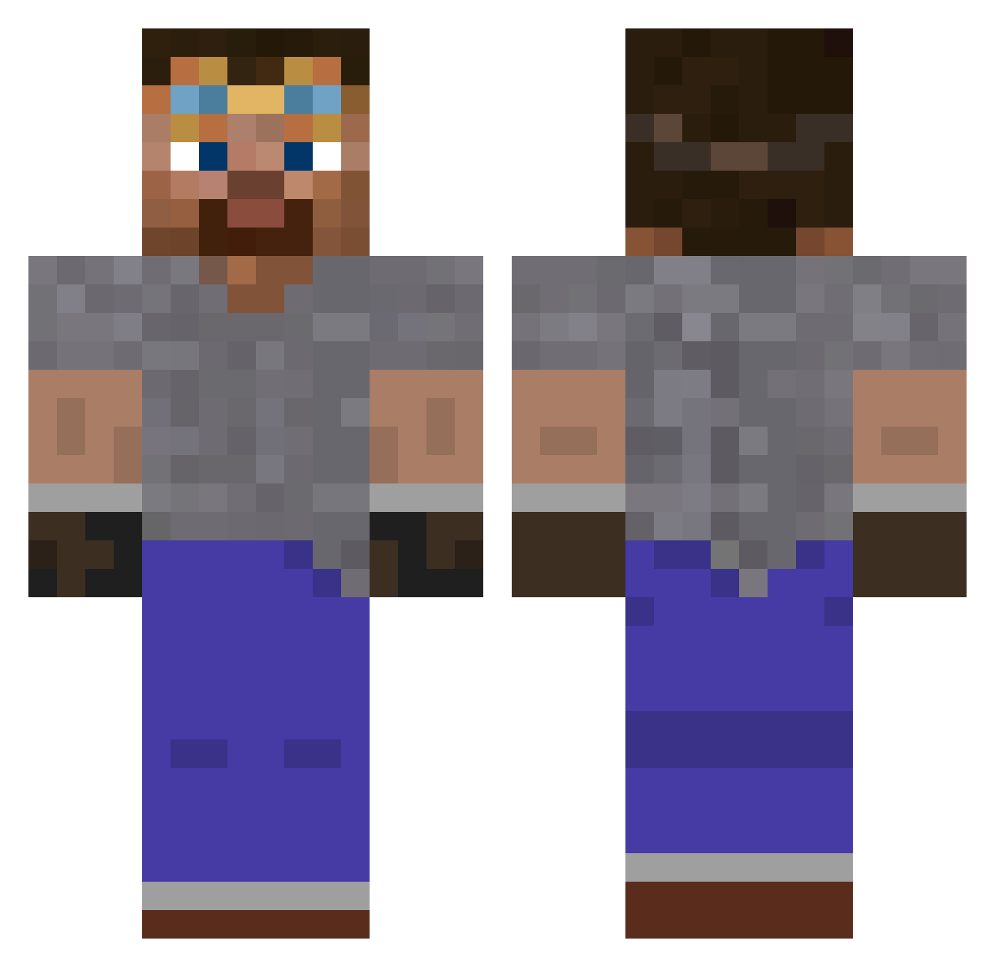 ggnekito_fGRpi Minecraft skin, front and back view