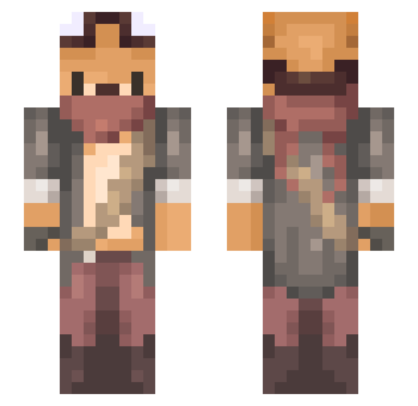 mk3ext Minecraft skin, front and back view