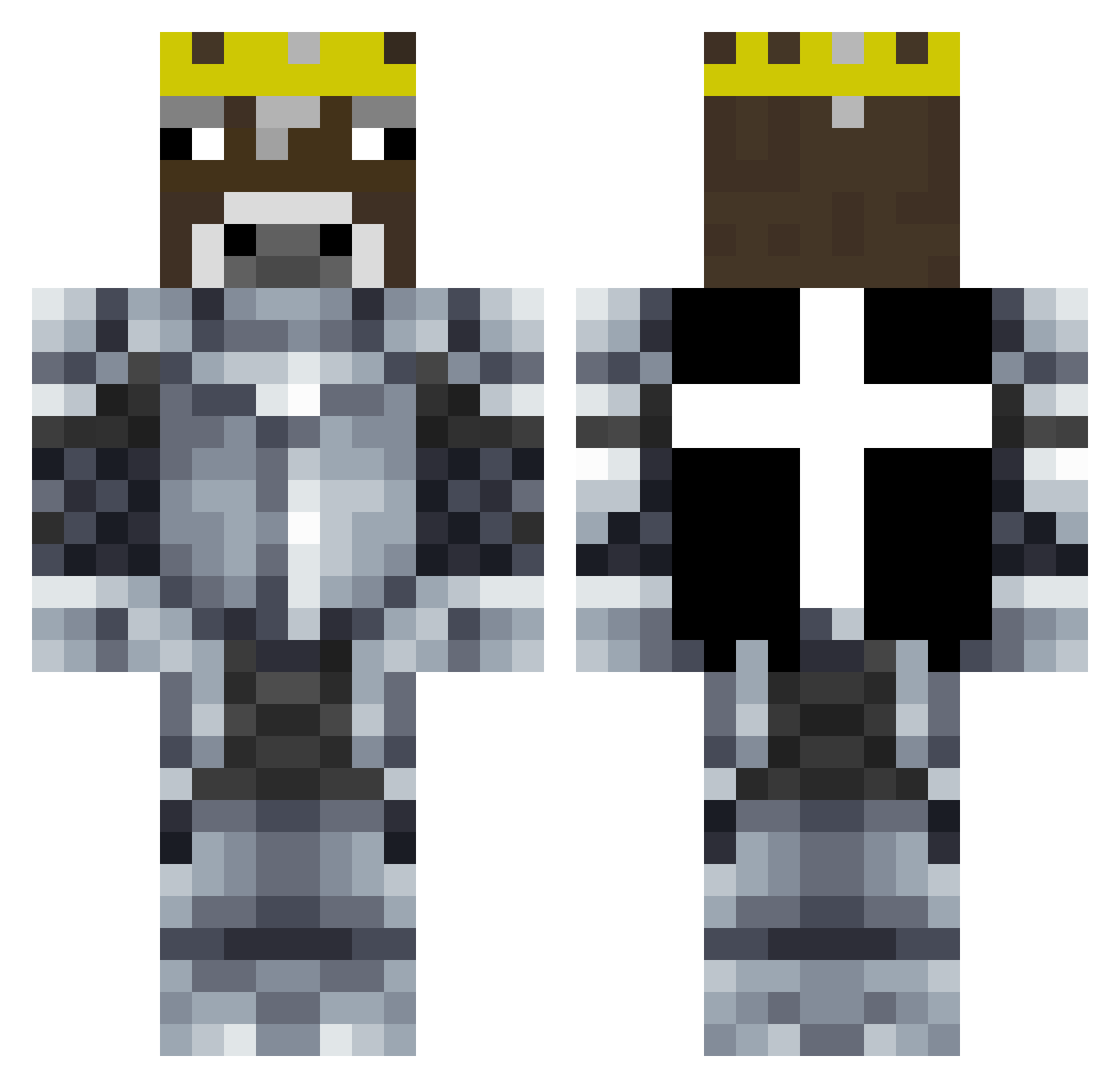 Rodell12 Minecraft skin, front and back view
