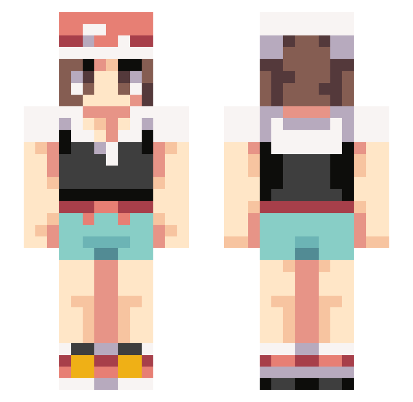 DuckDuck_2 Minecraft skin, front and back view