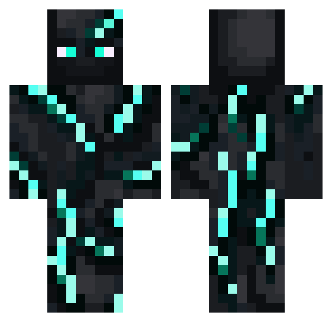Flexe08_YT Minecraft skin, front and back view