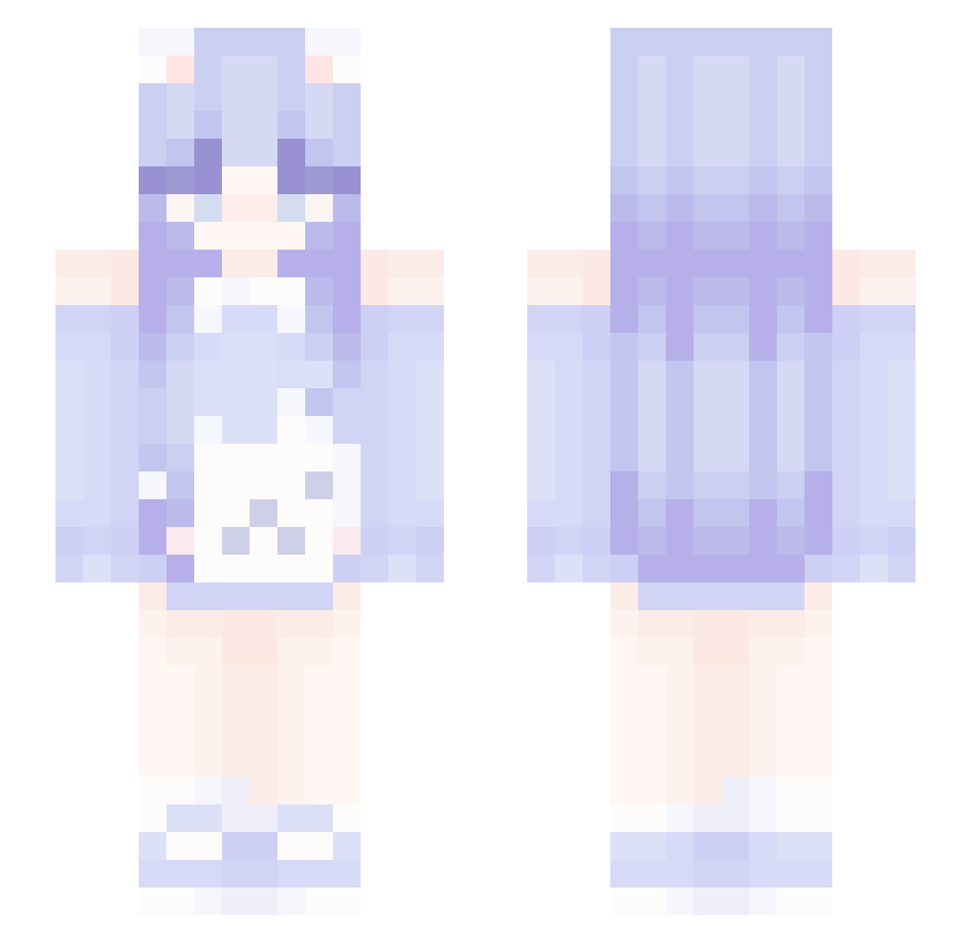 qqmelka1 Minecraft skin, front and back view
