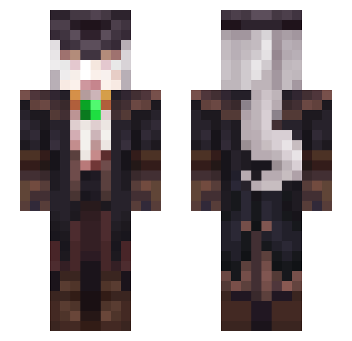 darko0001 Minecraft skin, front and back view
