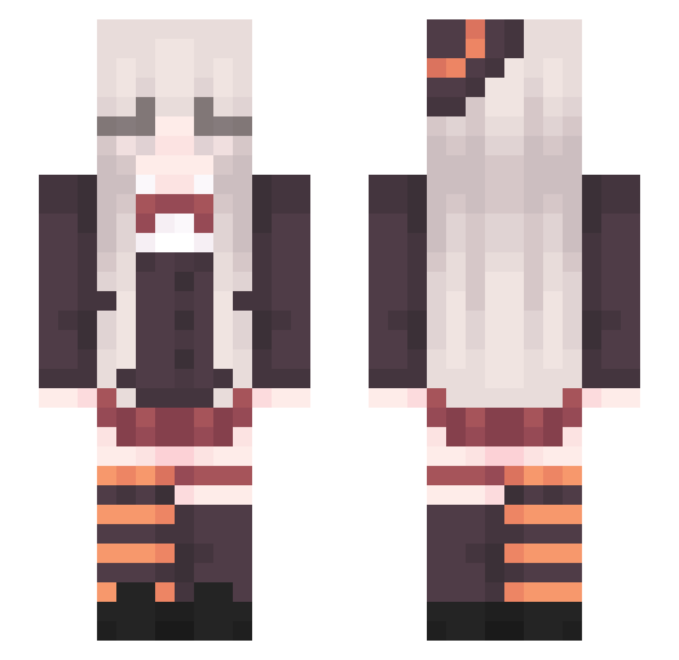 SageBand Minecraft skin, front and back view