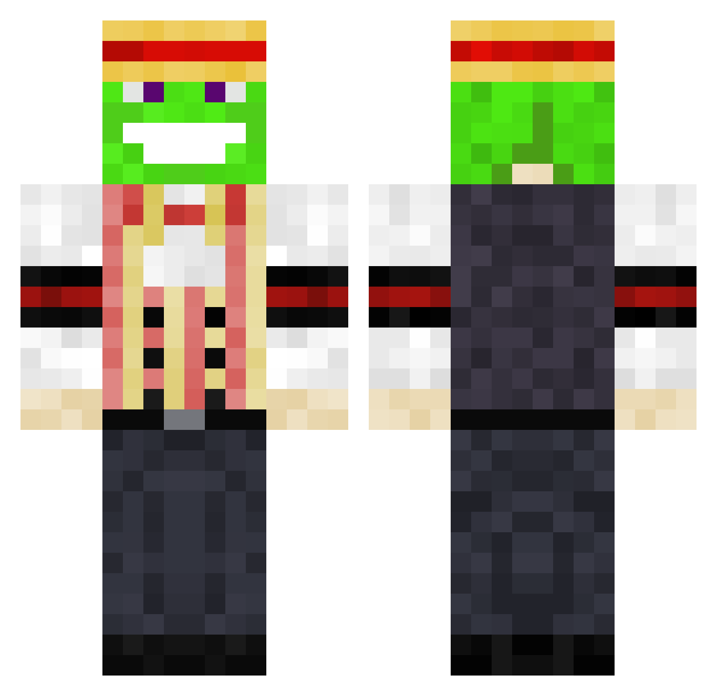 IntricateCalam Minecraft skin, front and back view